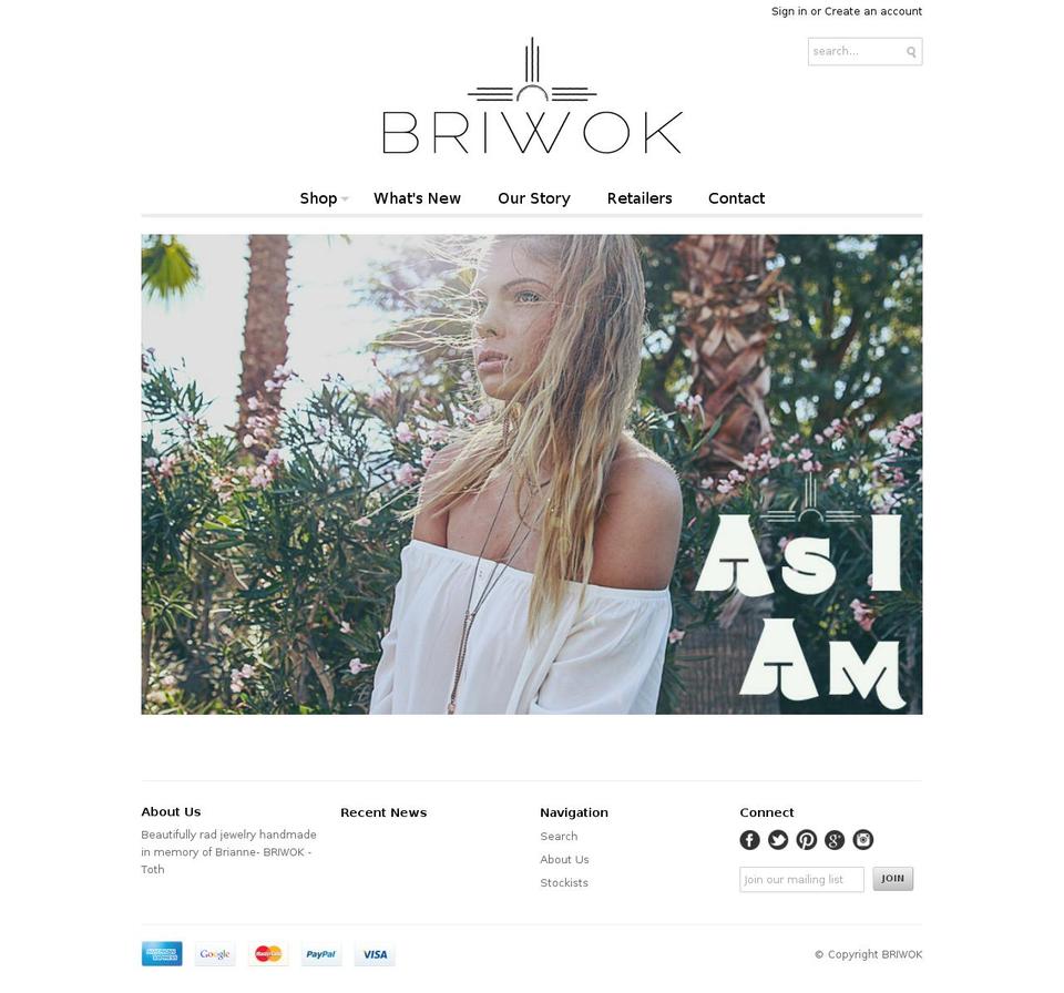 briwok.com shopify website screenshot