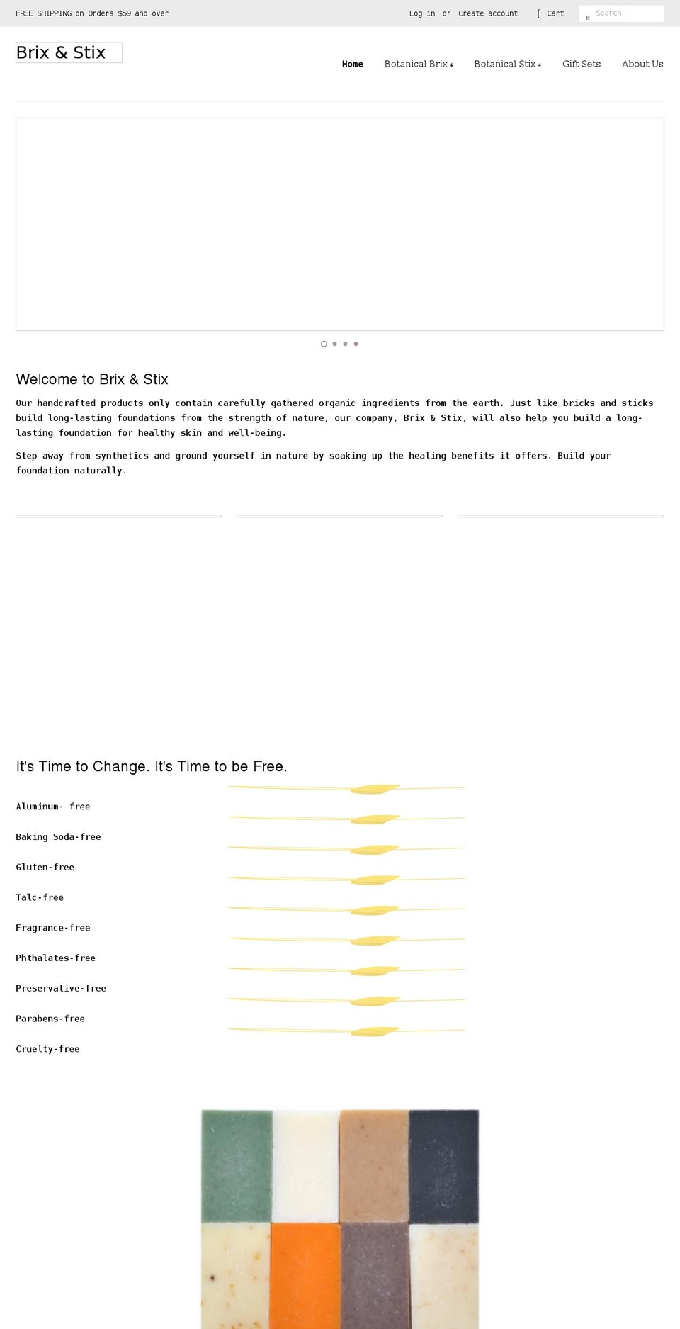 brixandstix.com shopify website screenshot