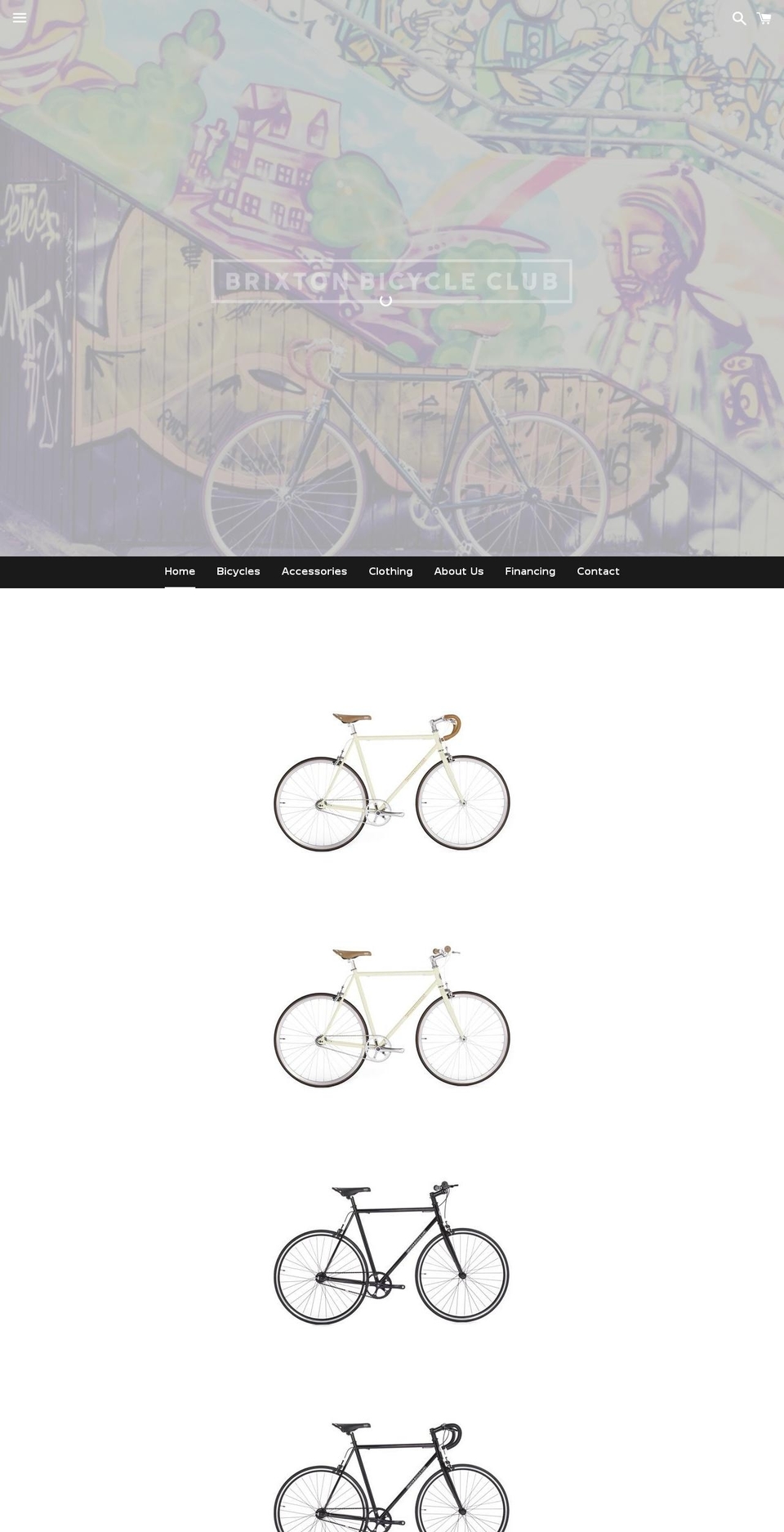 brixtonbicycleclub.co.uk shopify website screenshot