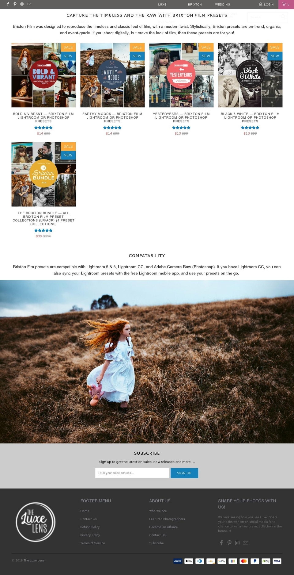 brixtonfilm.com — Shopify storefront screenshot