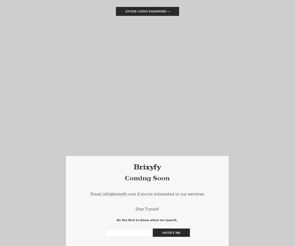 brixyfy.com shopify website screenshot
