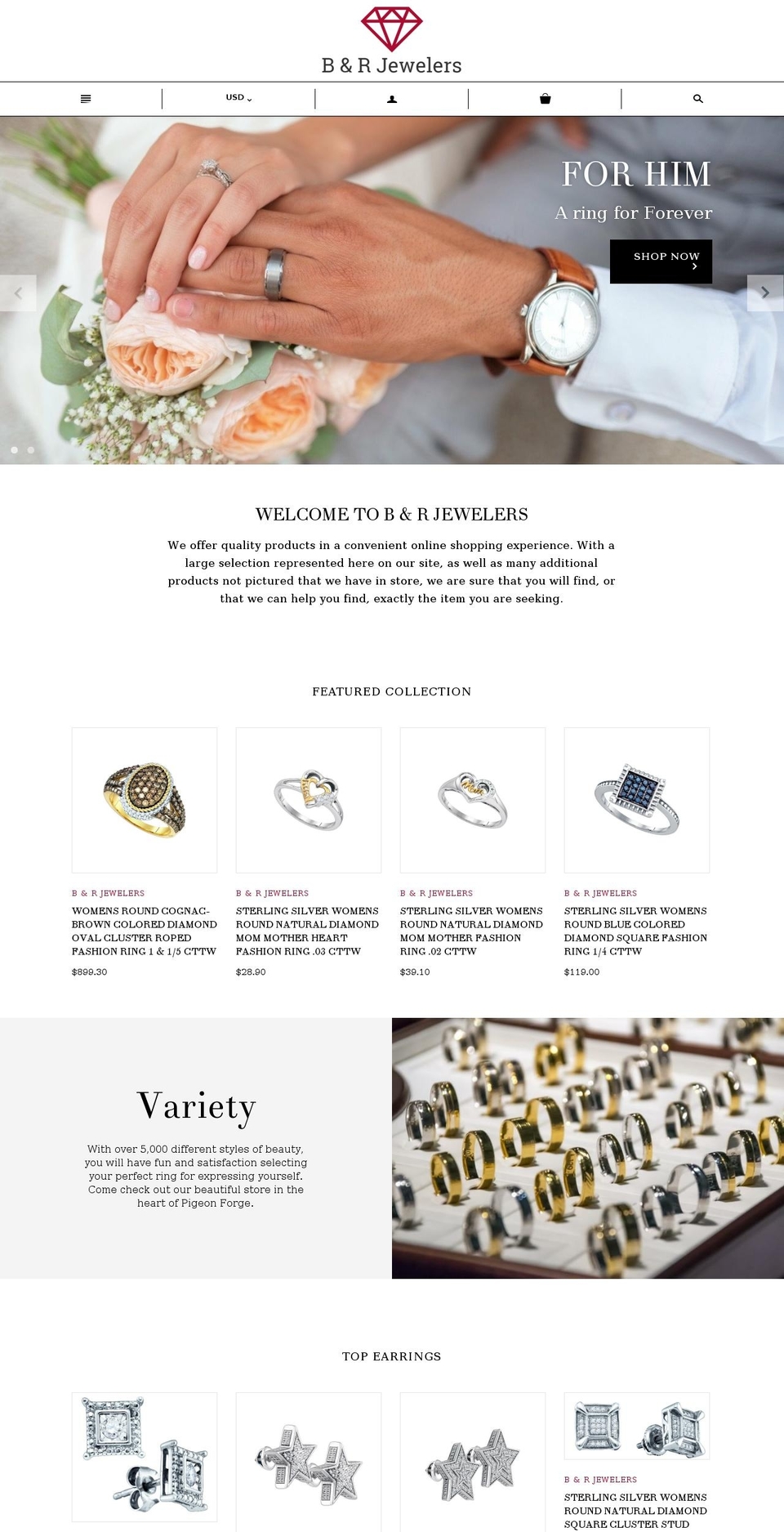 brjewelers.com — Shopify storefront screenshot