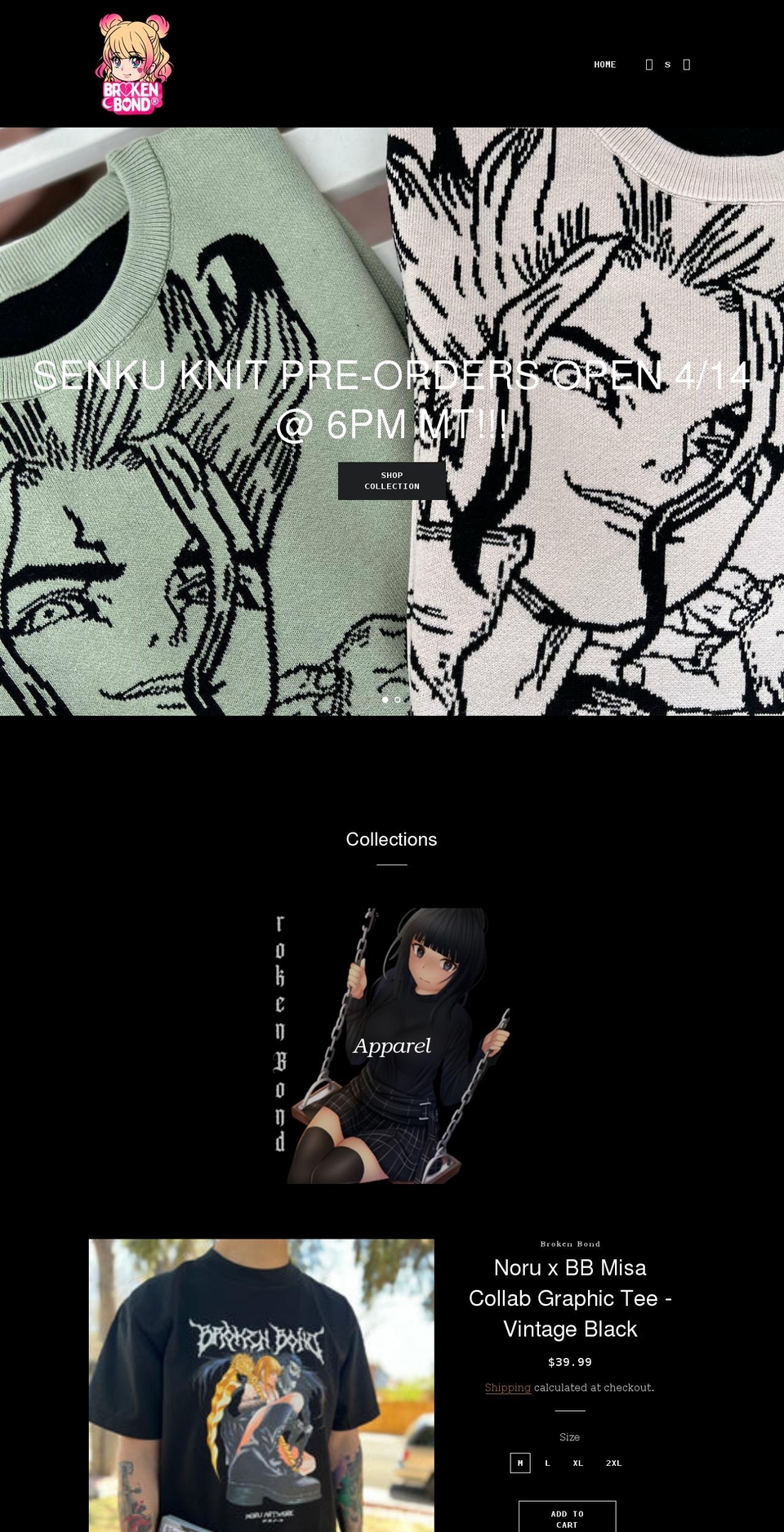 brknbond.com shopify website screenshot