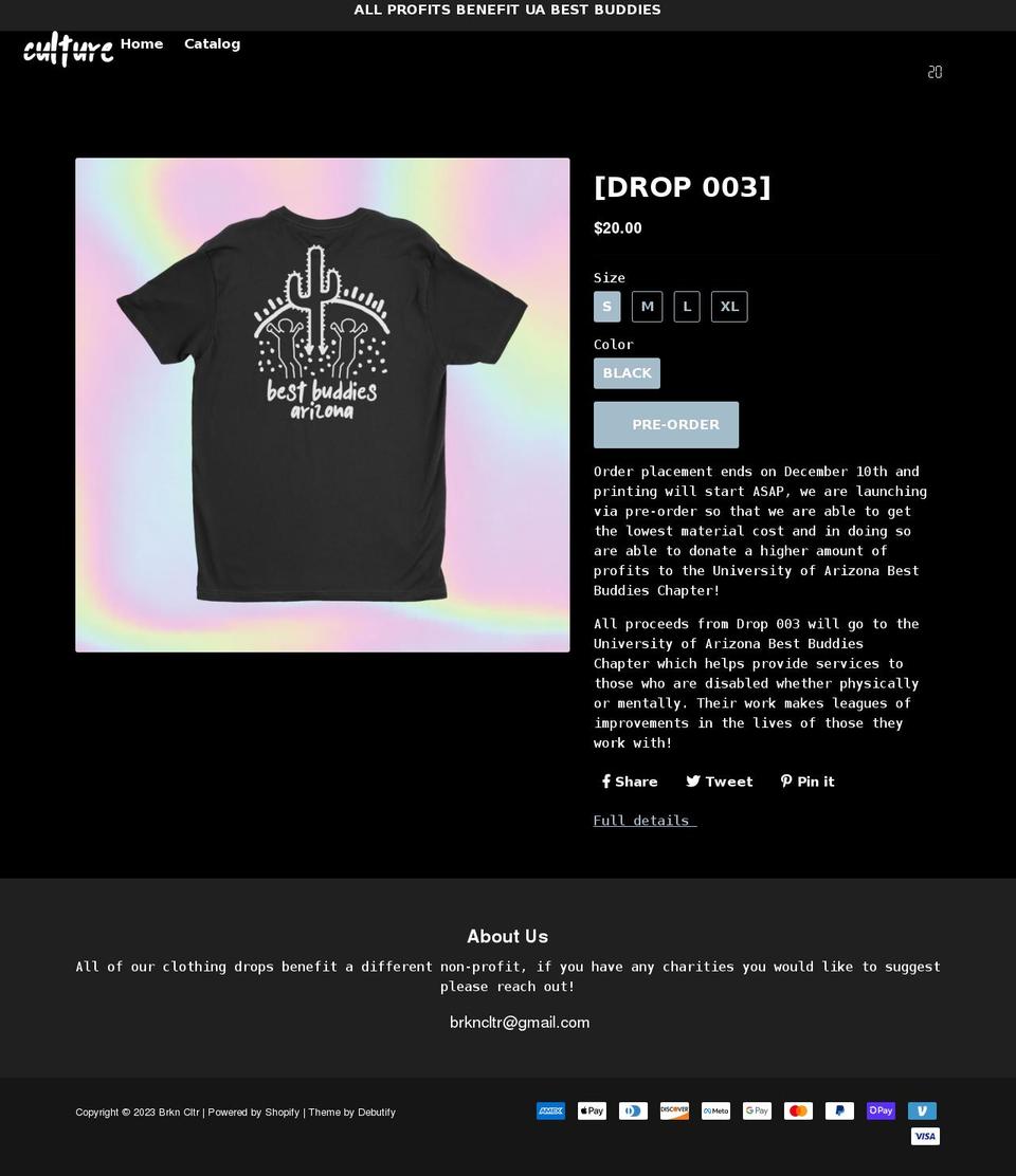 brkncltr.com shopify website screenshot