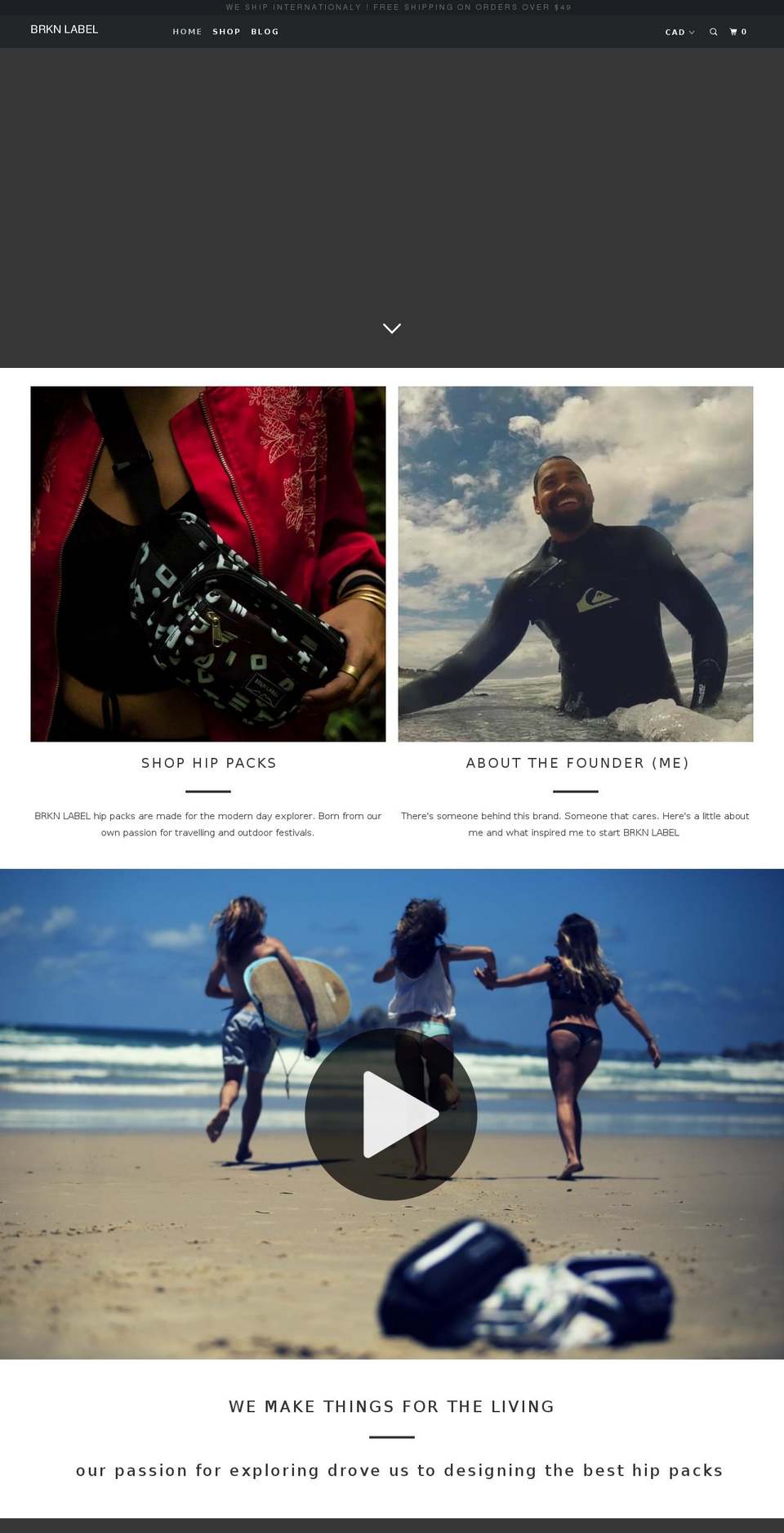 brknlabel.com shopify website screenshot