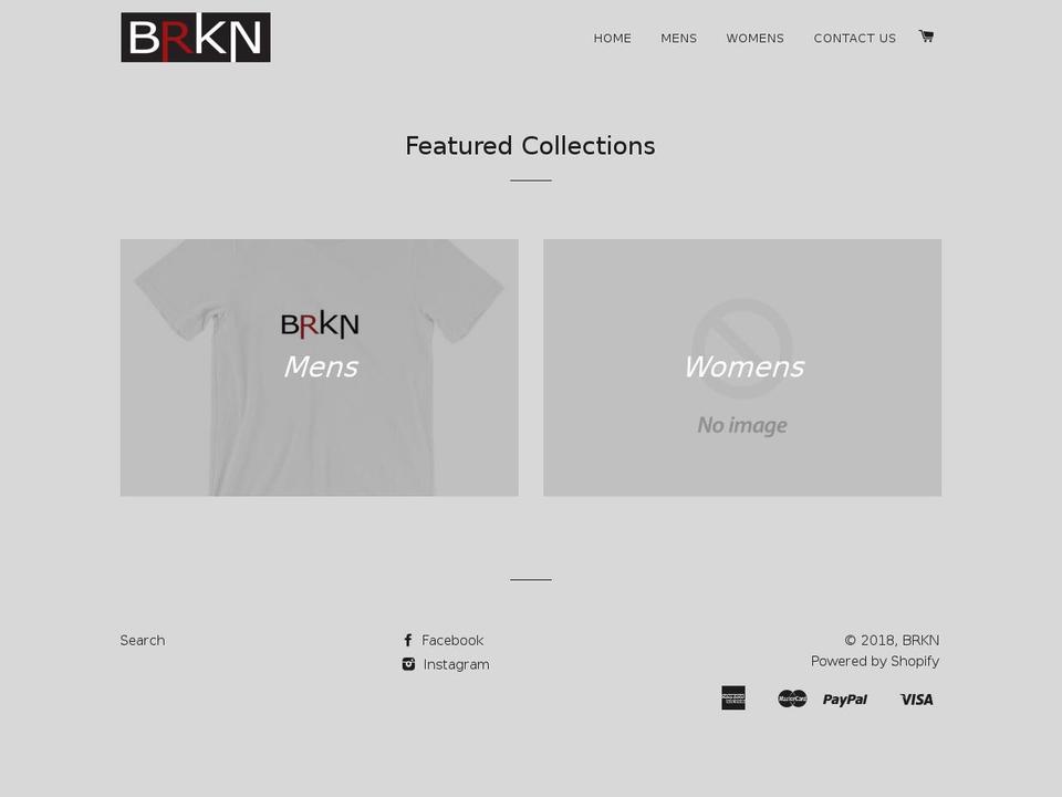brknlondon.com — Shopify storefront screenshot