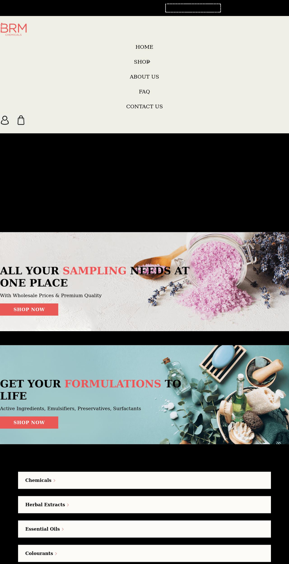 brmchemicals.com shopify website screenshot