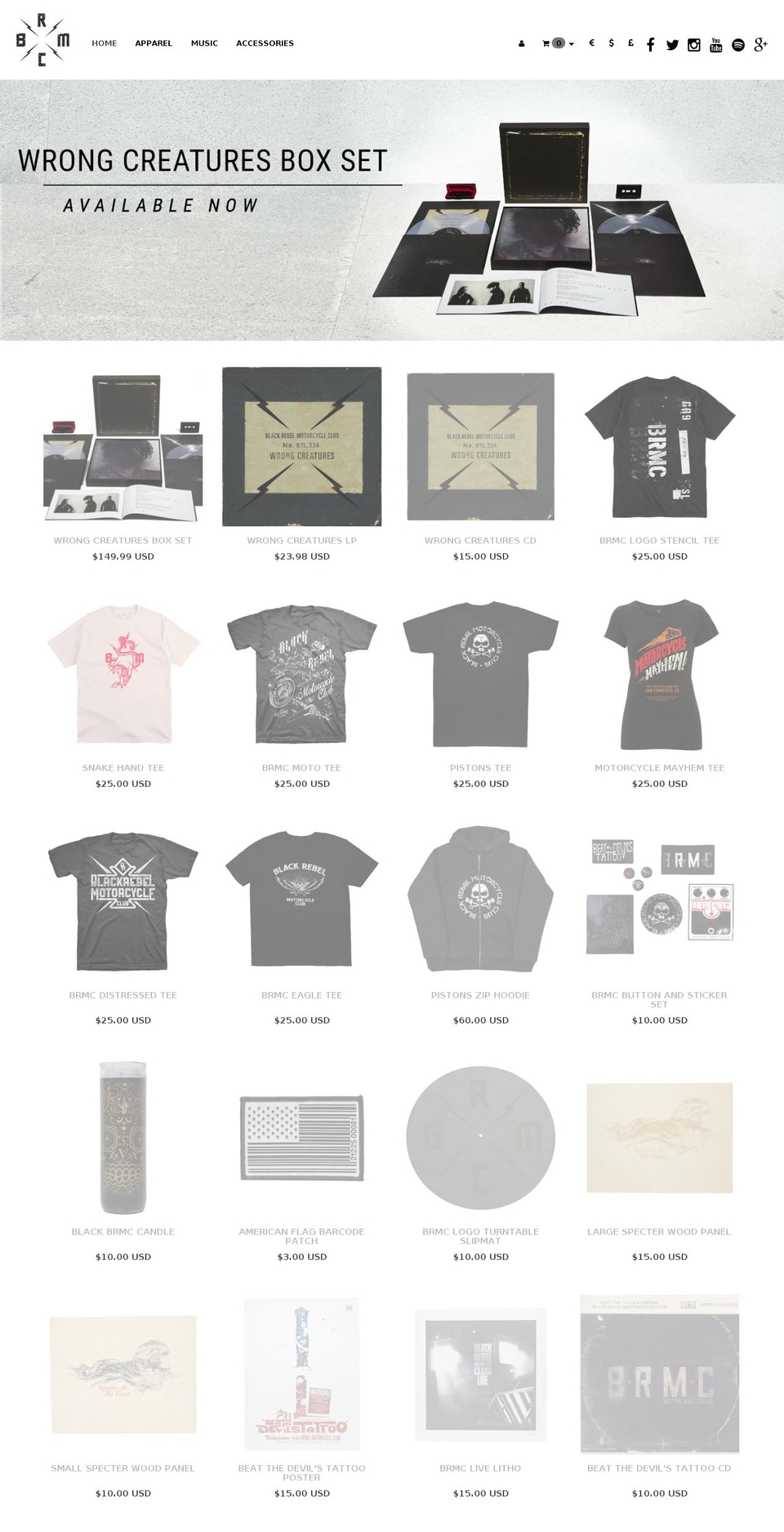 brmcstore.com shopify website screenshot