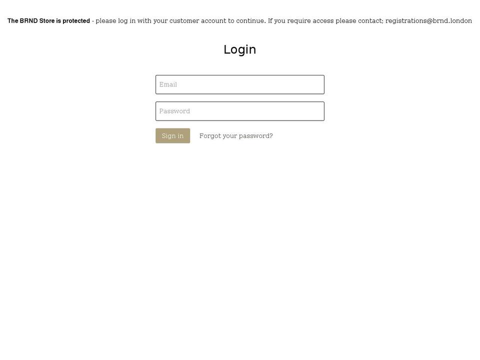 brndstore.com shopify website screenshot