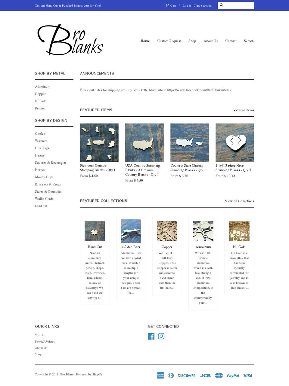 bro-blanks.com — Shopify storefront screenshot