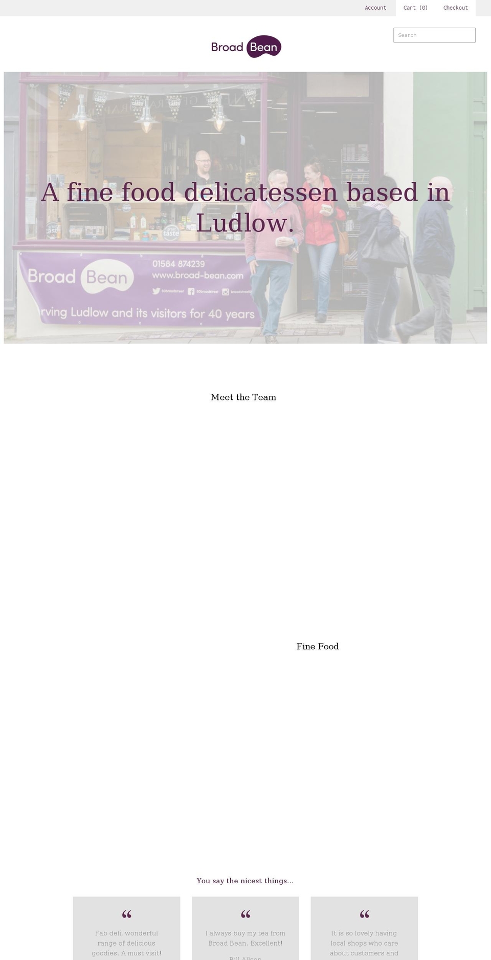 broad-bean.com shopify website screenshot