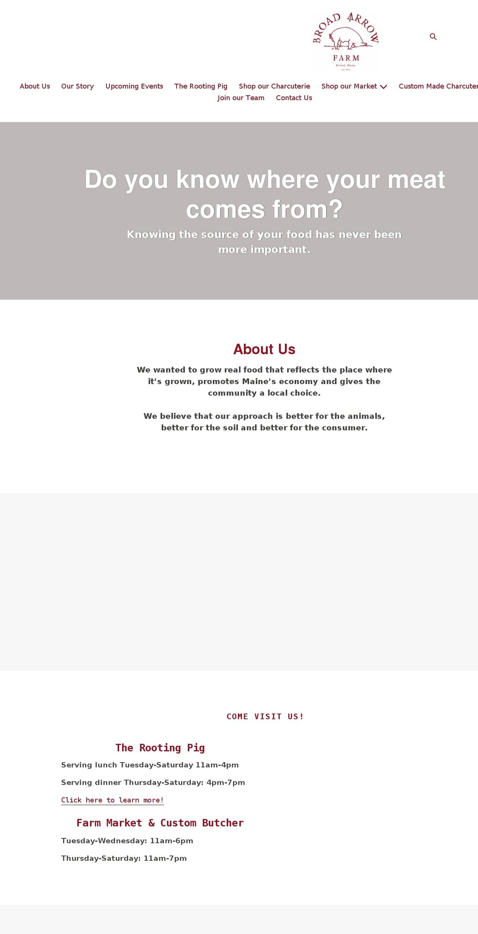 broadarrowfarm.com shopify website screenshot