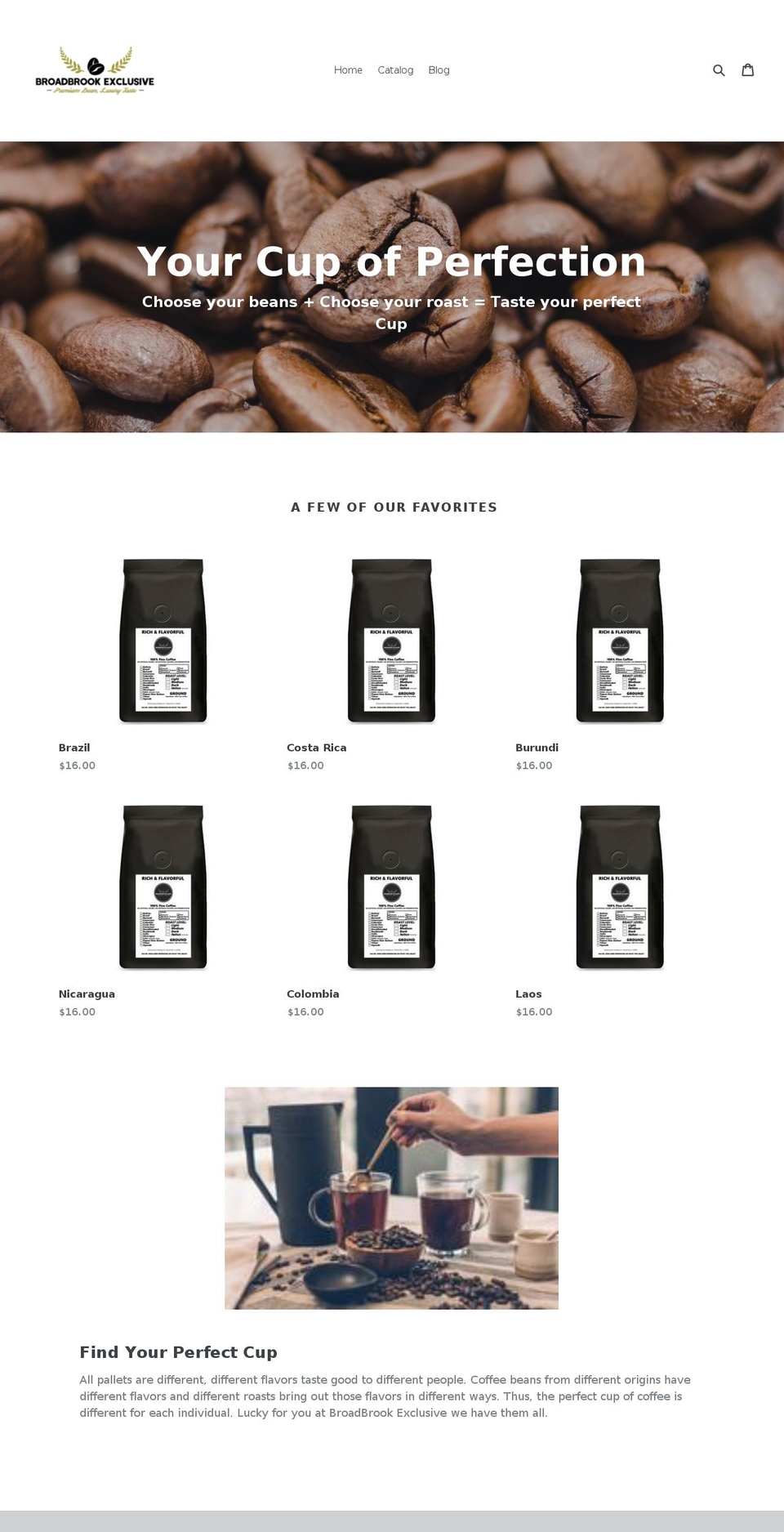 broadbrookexc.com — Shopify storefront screenshot