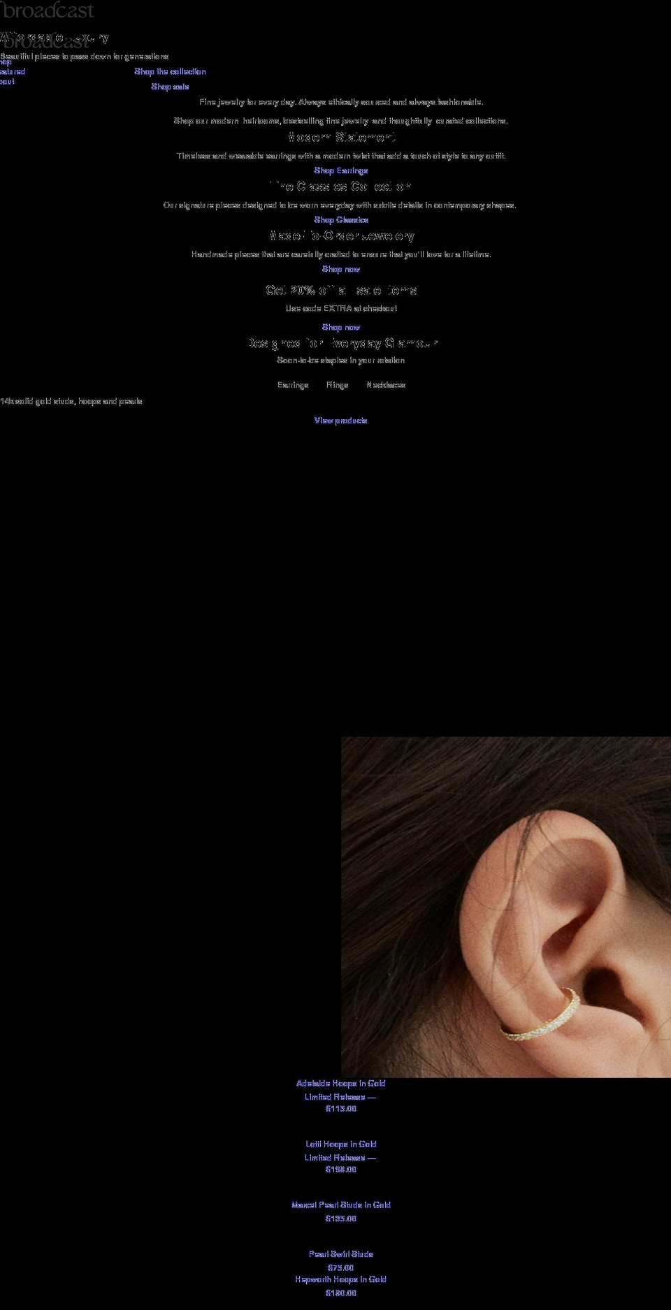 broadcast-clean.myshopify.com shopify website screenshot