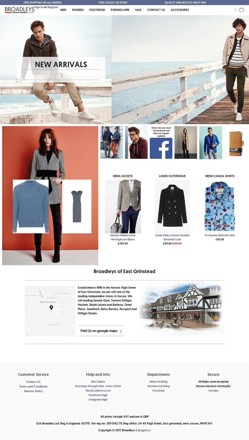 broadleys.co.uk shopify website screenshot