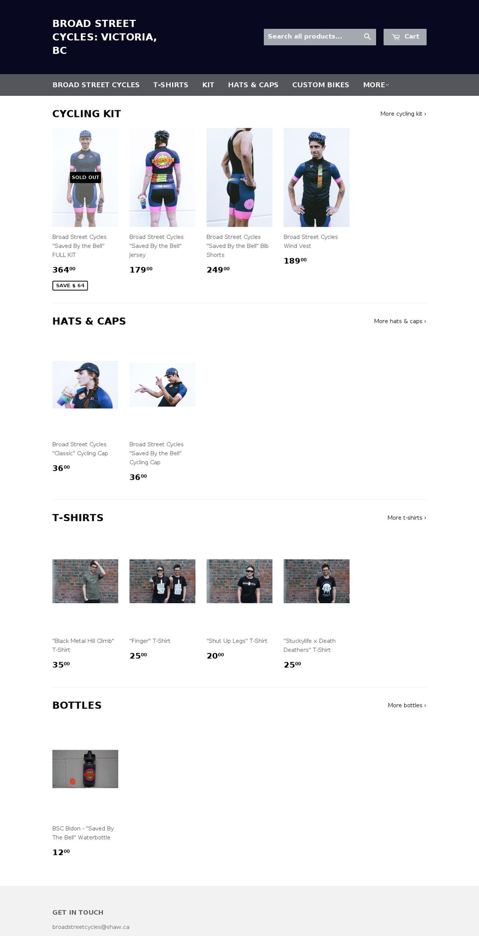 broadstreetcycles.com — Shopify storefront screenshot