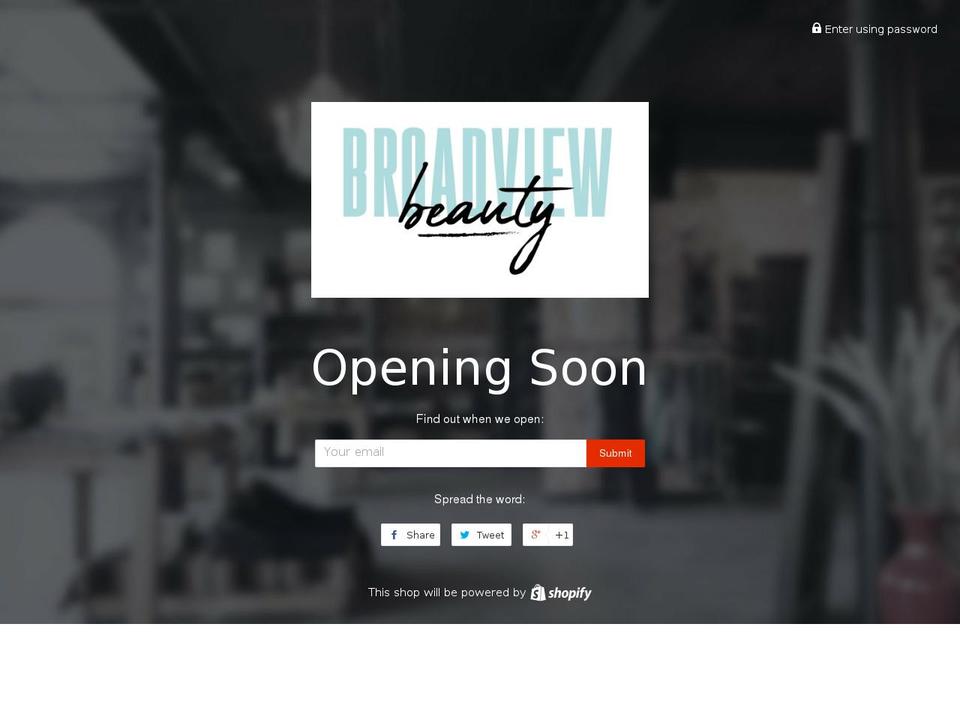 broadviewbeauty.com shopify website screenshot