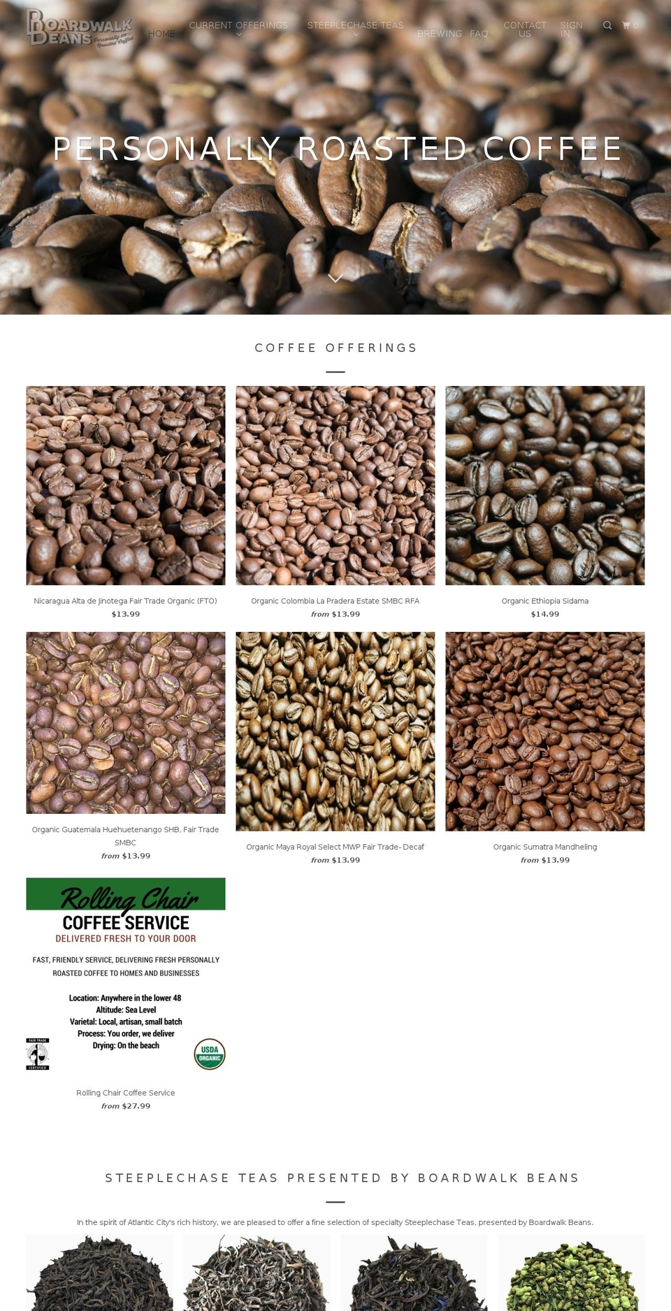 broadwalkbeans.com — Shopify storefront screenshot