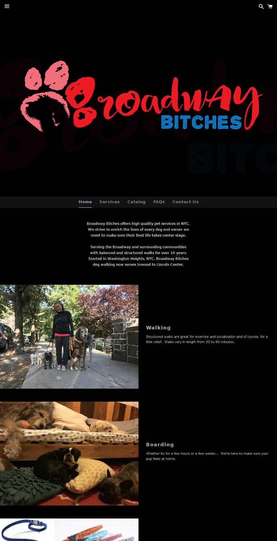 broadwaybitches.com — Shopify storefront screenshot