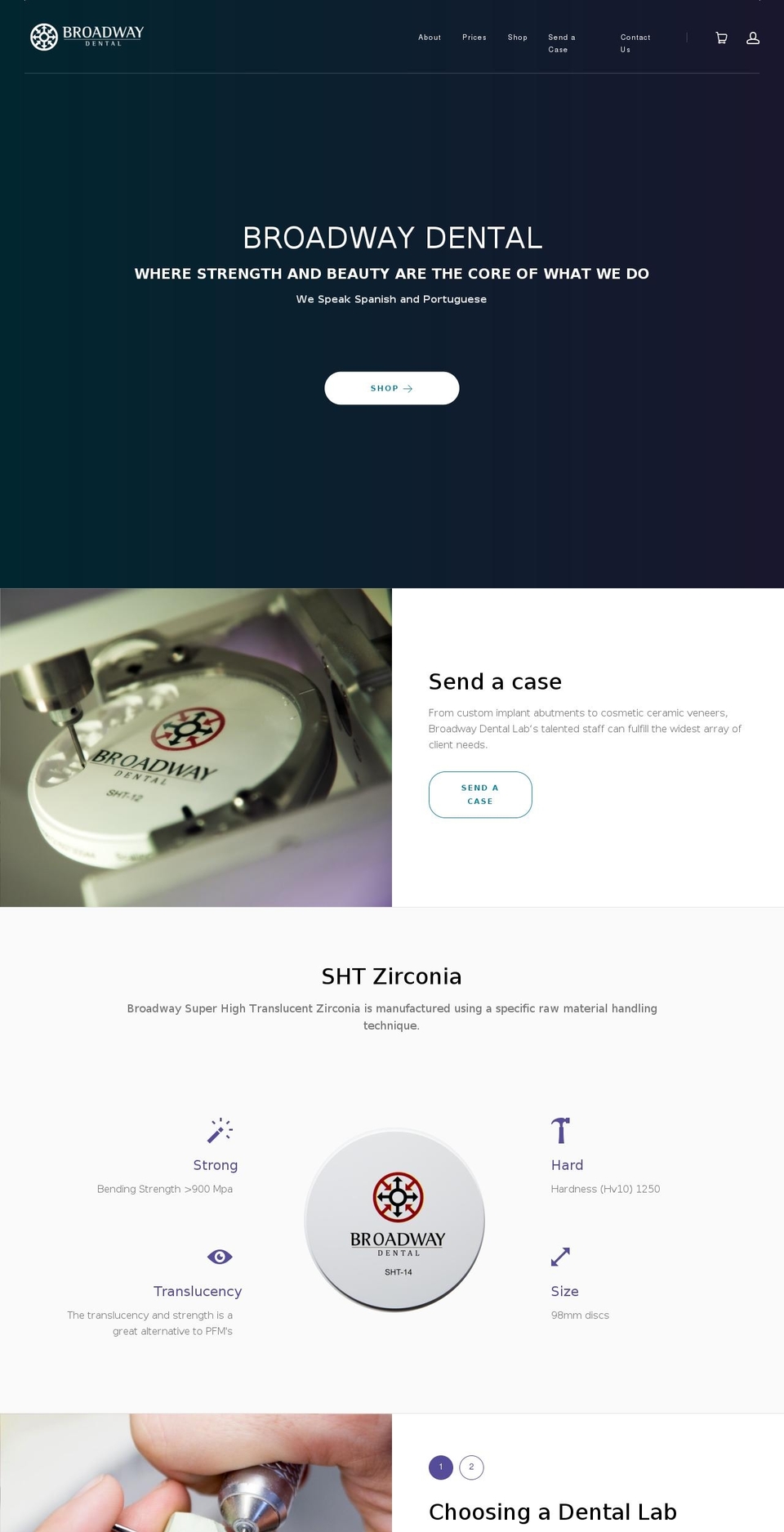 broadwaydentallab.com shopify website screenshot