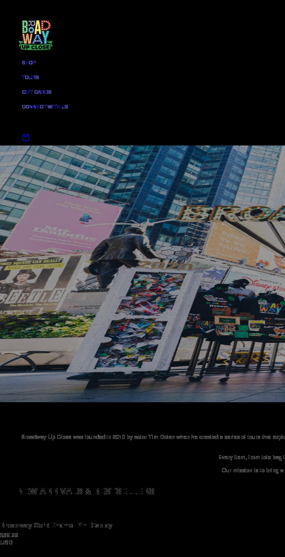 broadwaygiftshop.com shopify website screenshot