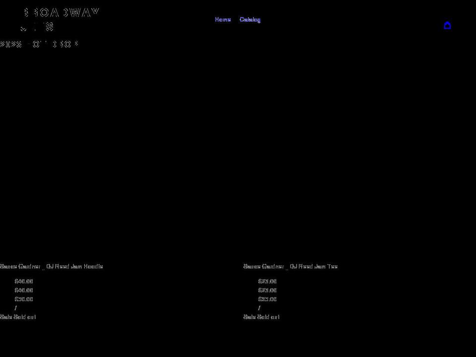 broadwayjets.com shopify website screenshot