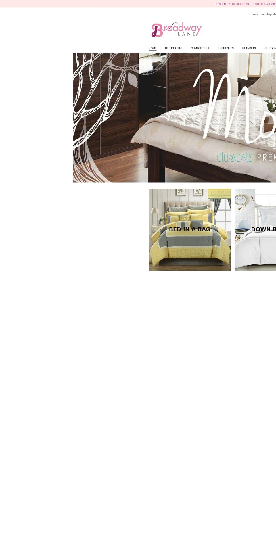 broadwaylane.com shopify website screenshot