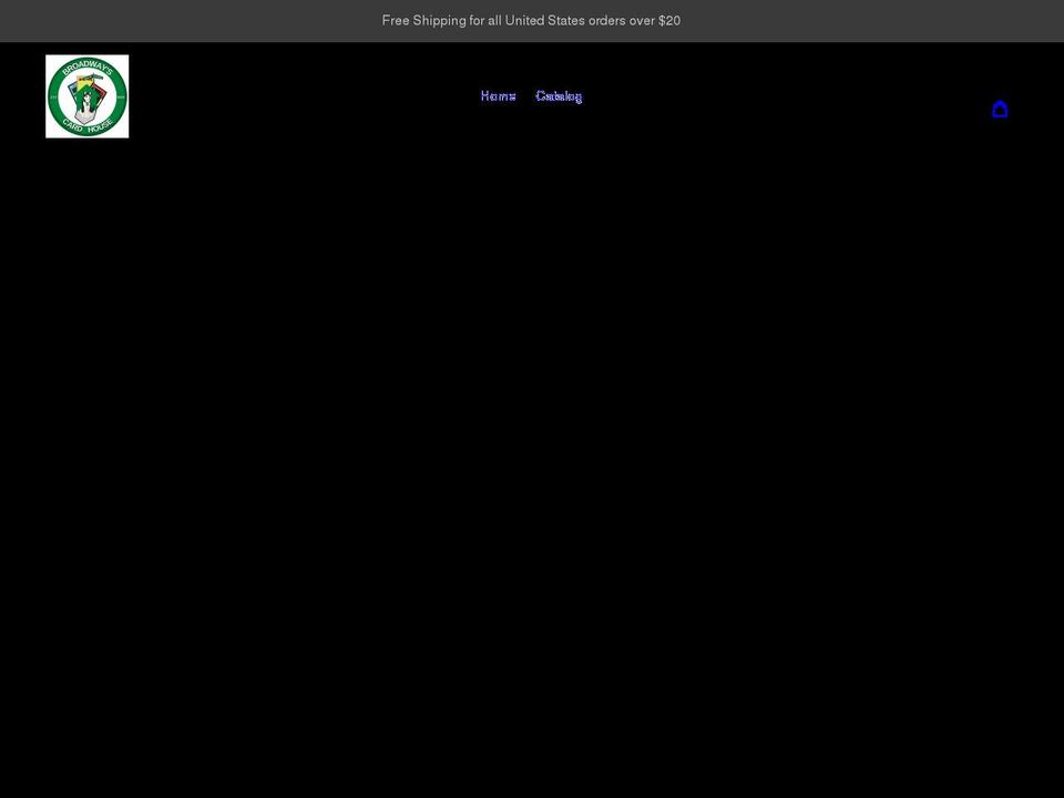 broadwayscardhouse.com shopify website screenshot