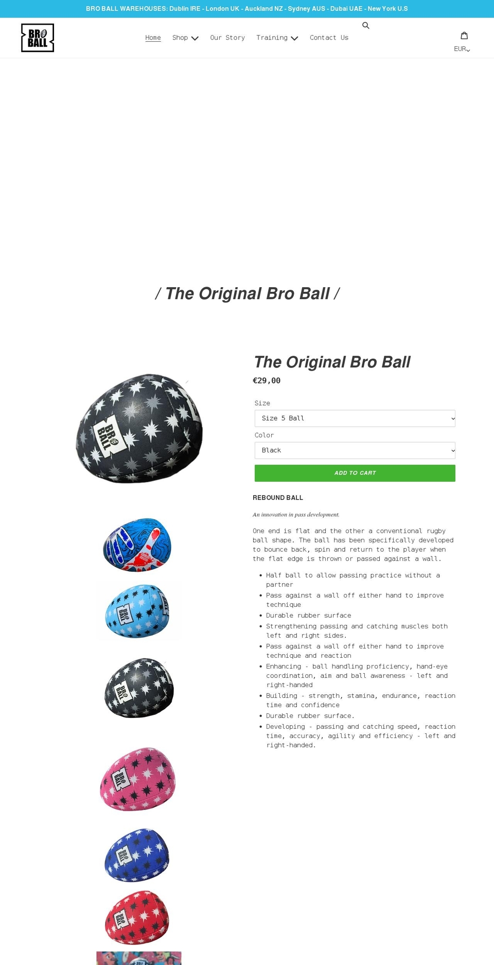 broball.co shopify website screenshot