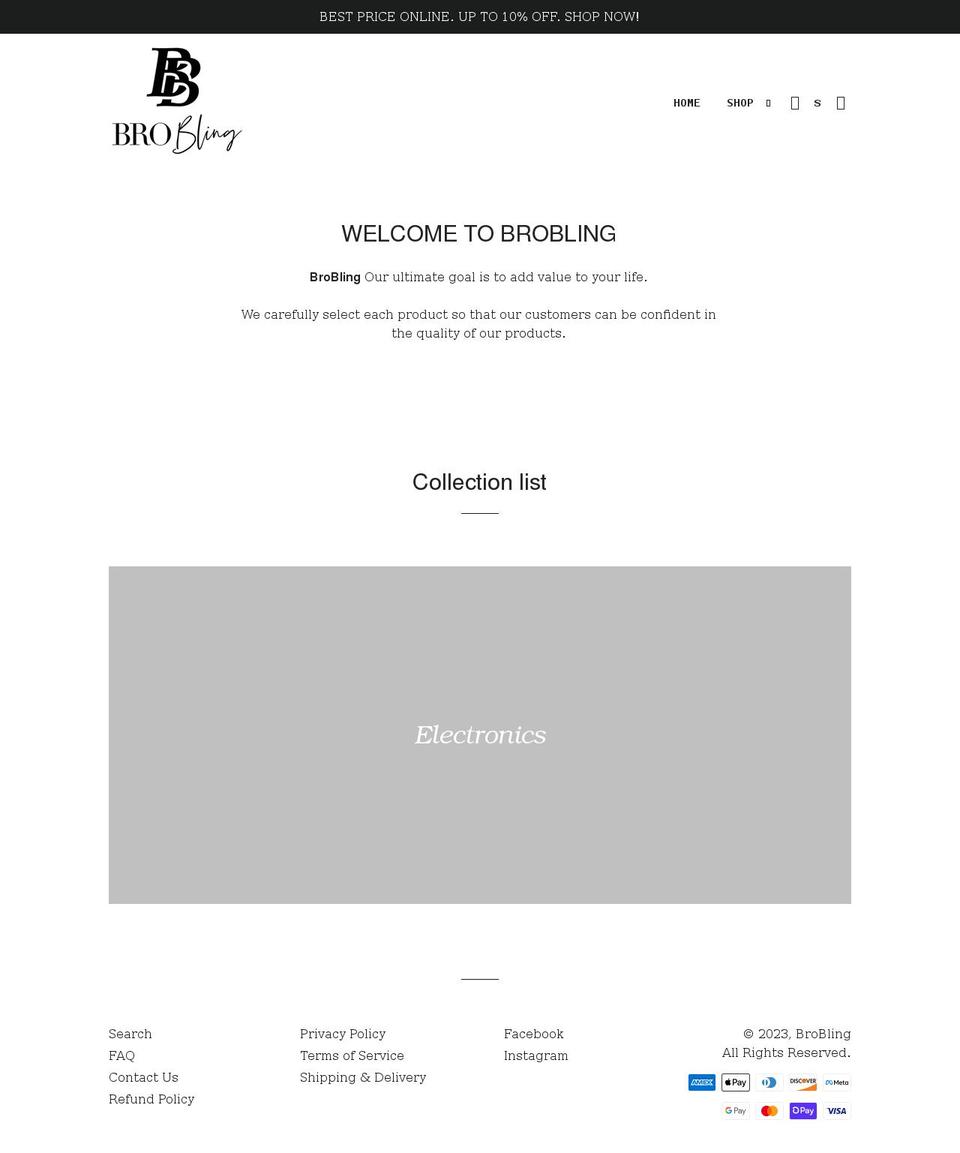 brobling.com shopify website screenshot