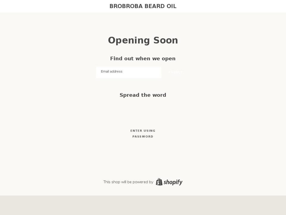 brobroba.com — Shopify storefront screenshot