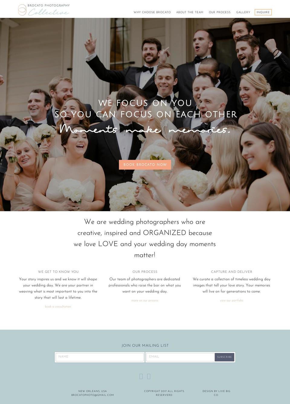 brocatophotography.com — Shopify storefront screenshot