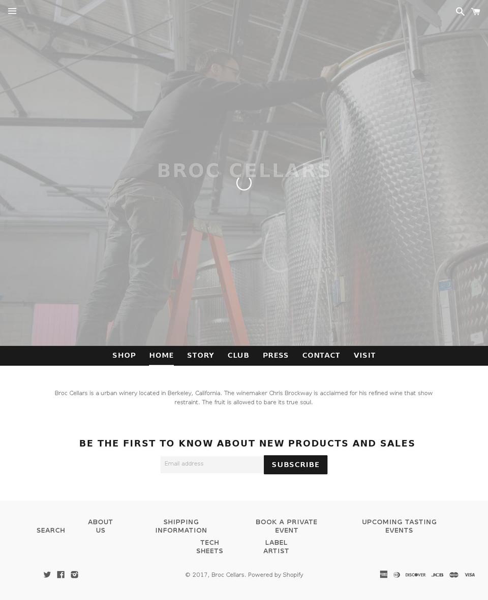 broccellars.com shopify website screenshot