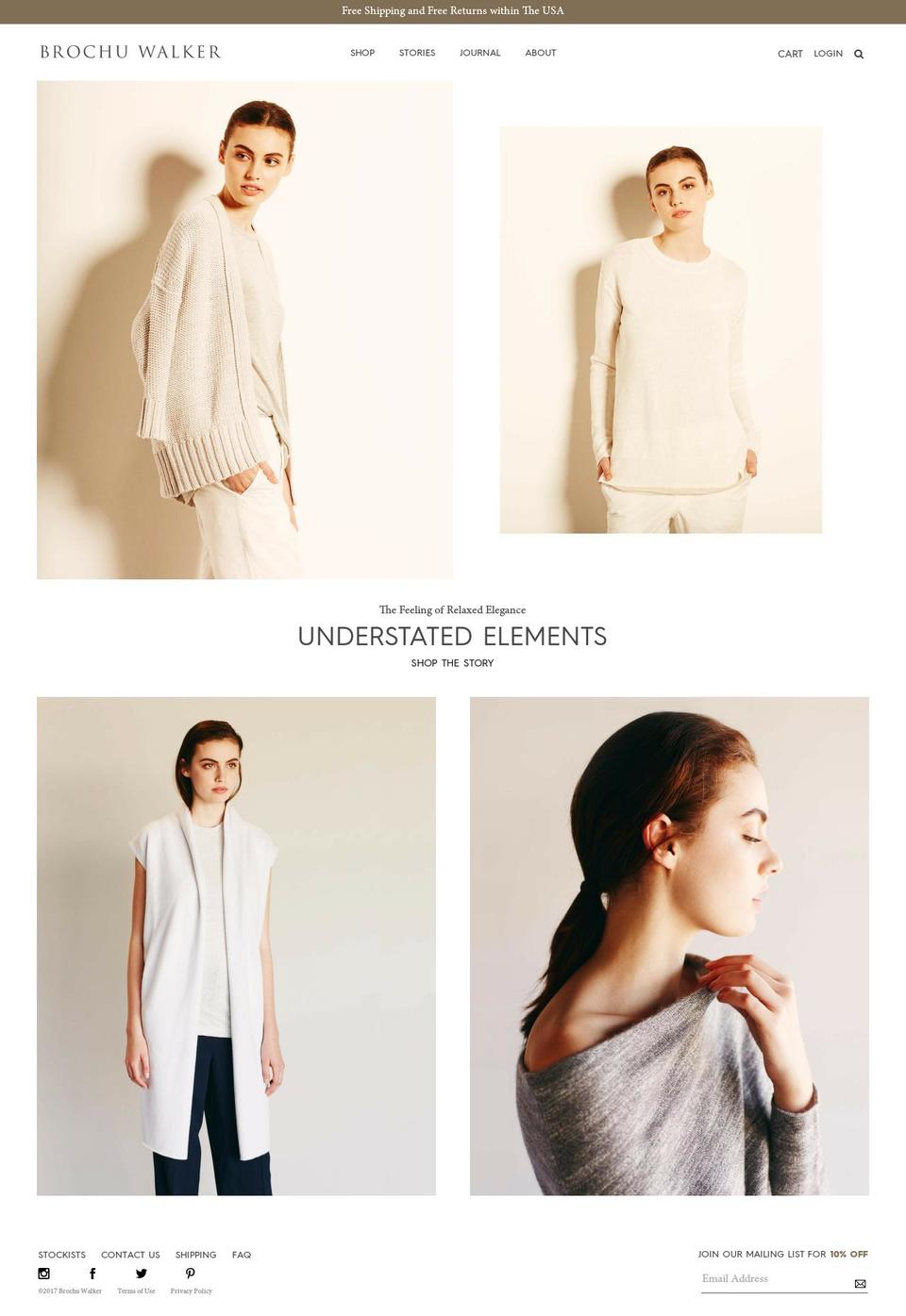 brochuwalker.com shopify website screenshot