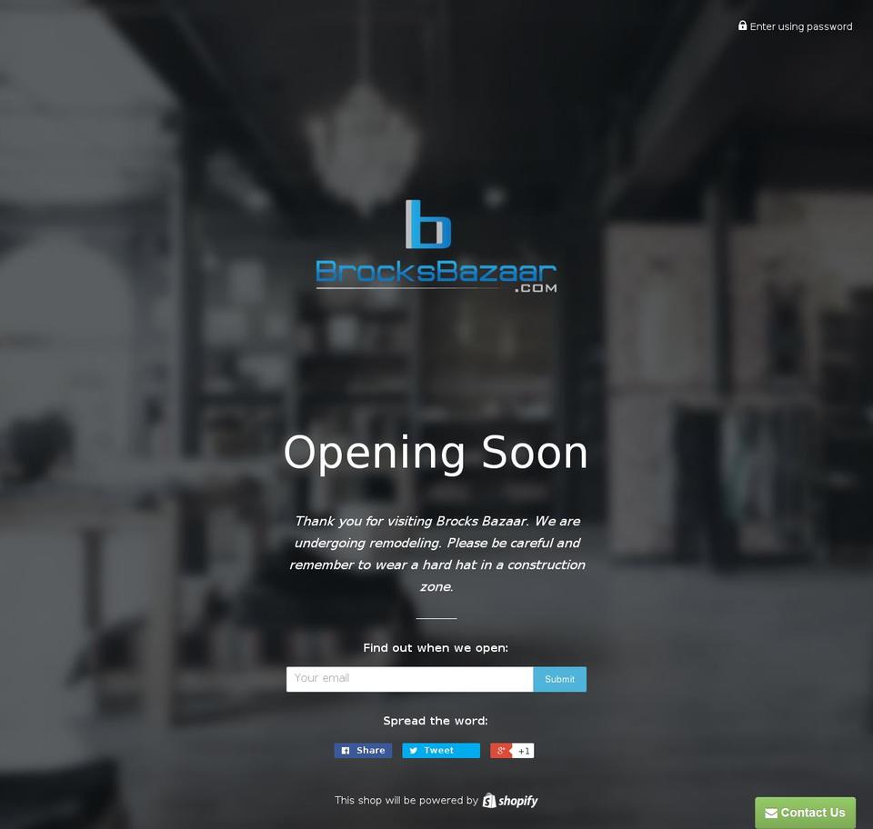 brocksbazaar.com shopify website screenshot