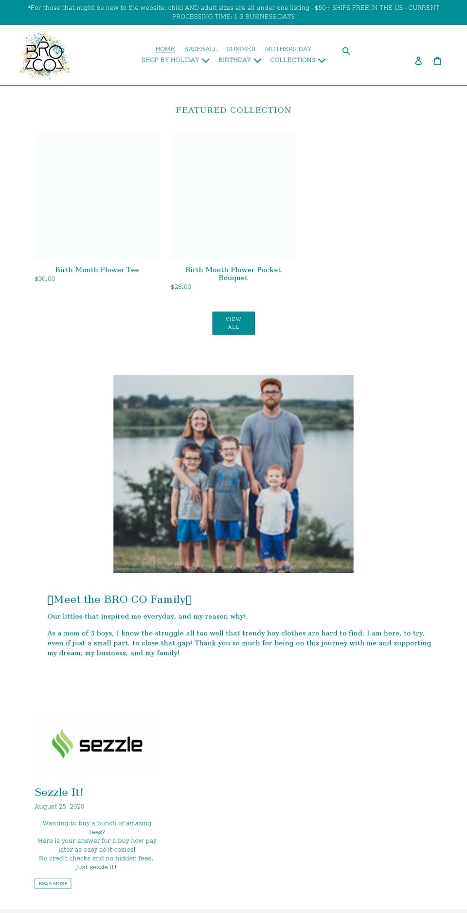 brocoapparel.com shopify website screenshot