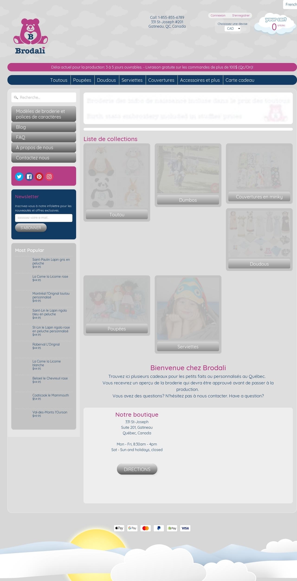 brodali.ca shopify website screenshot