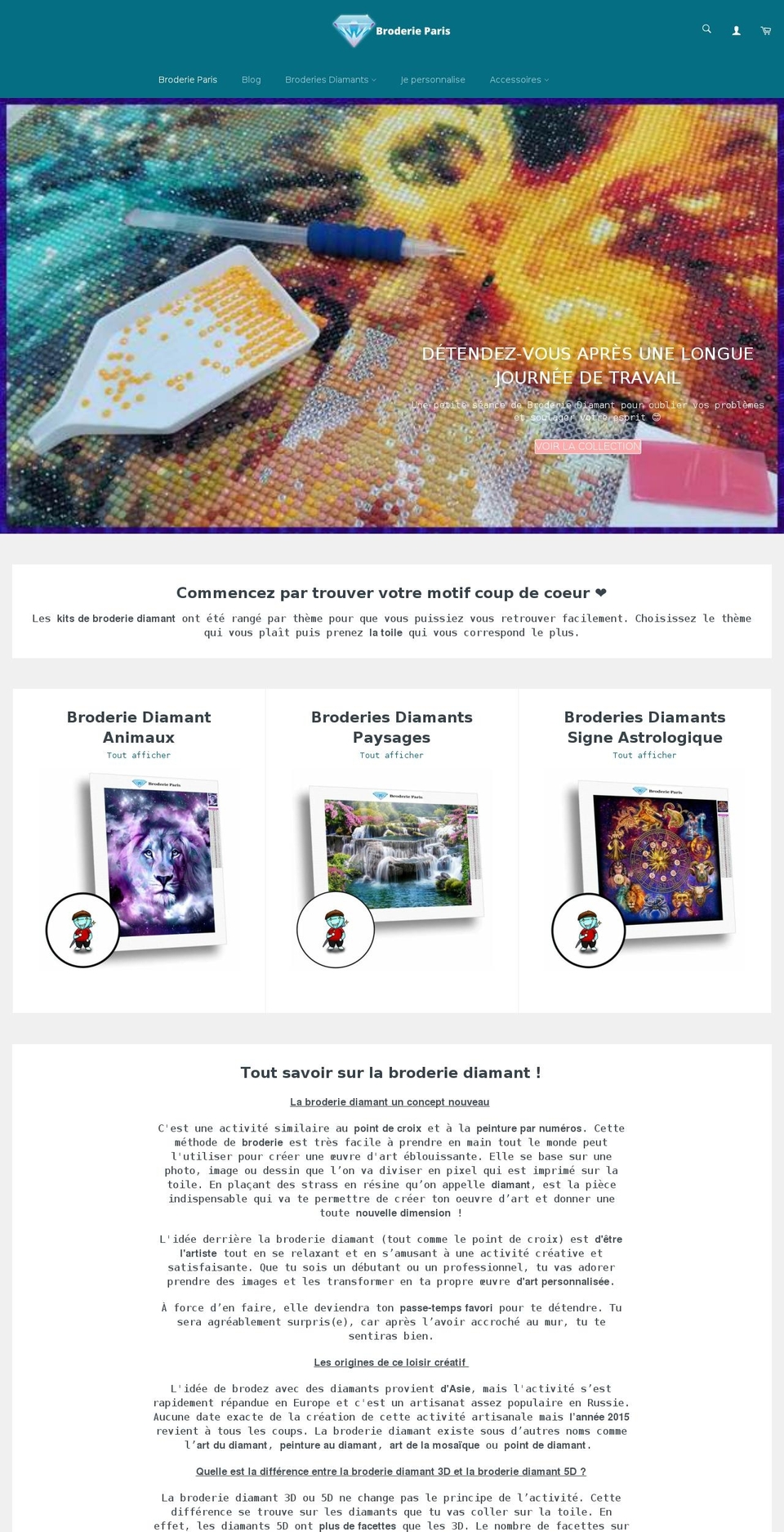 Nouveau Shopify theme site example broderie-paris.fr