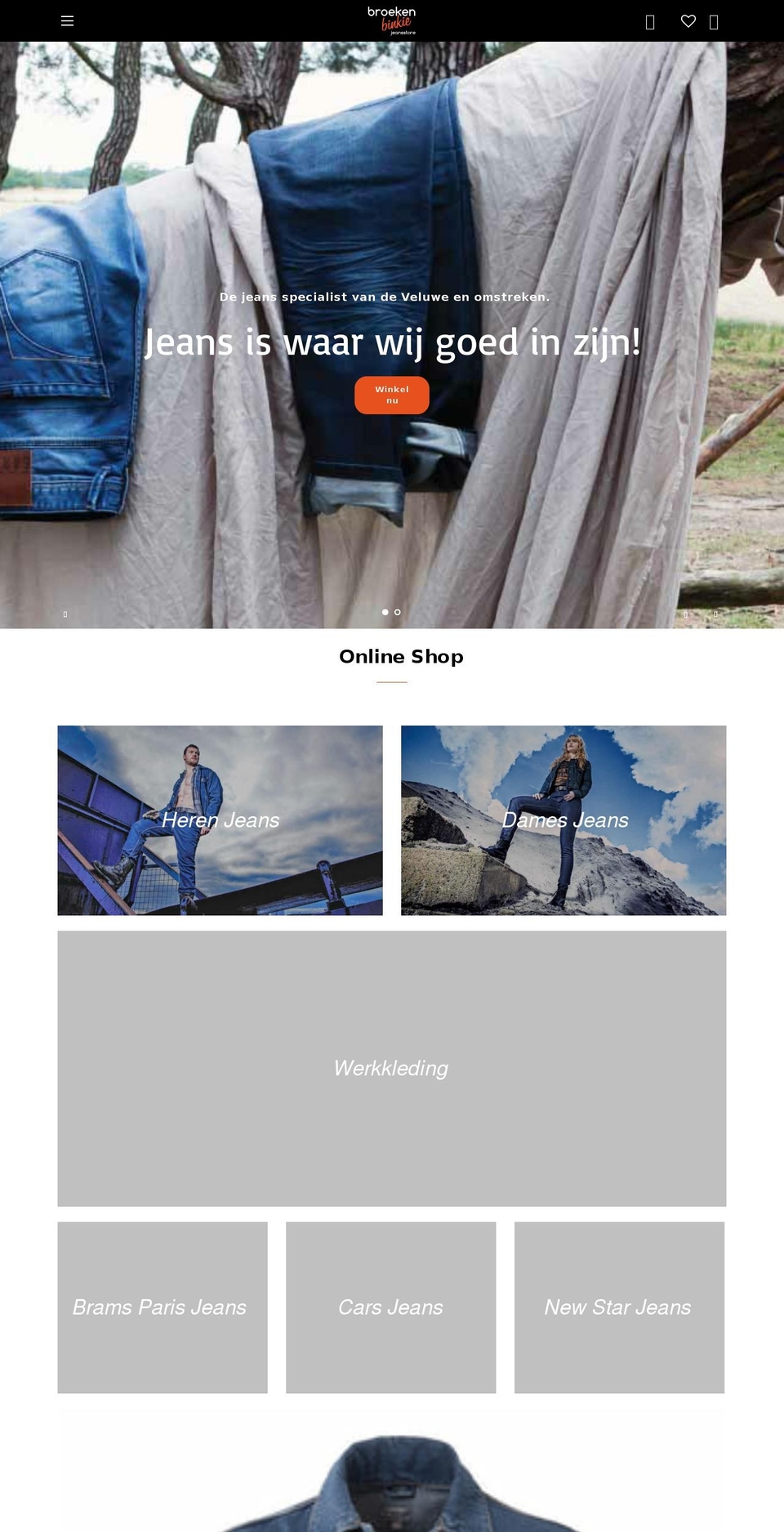 broekenbinkie.nl shopify website screenshot