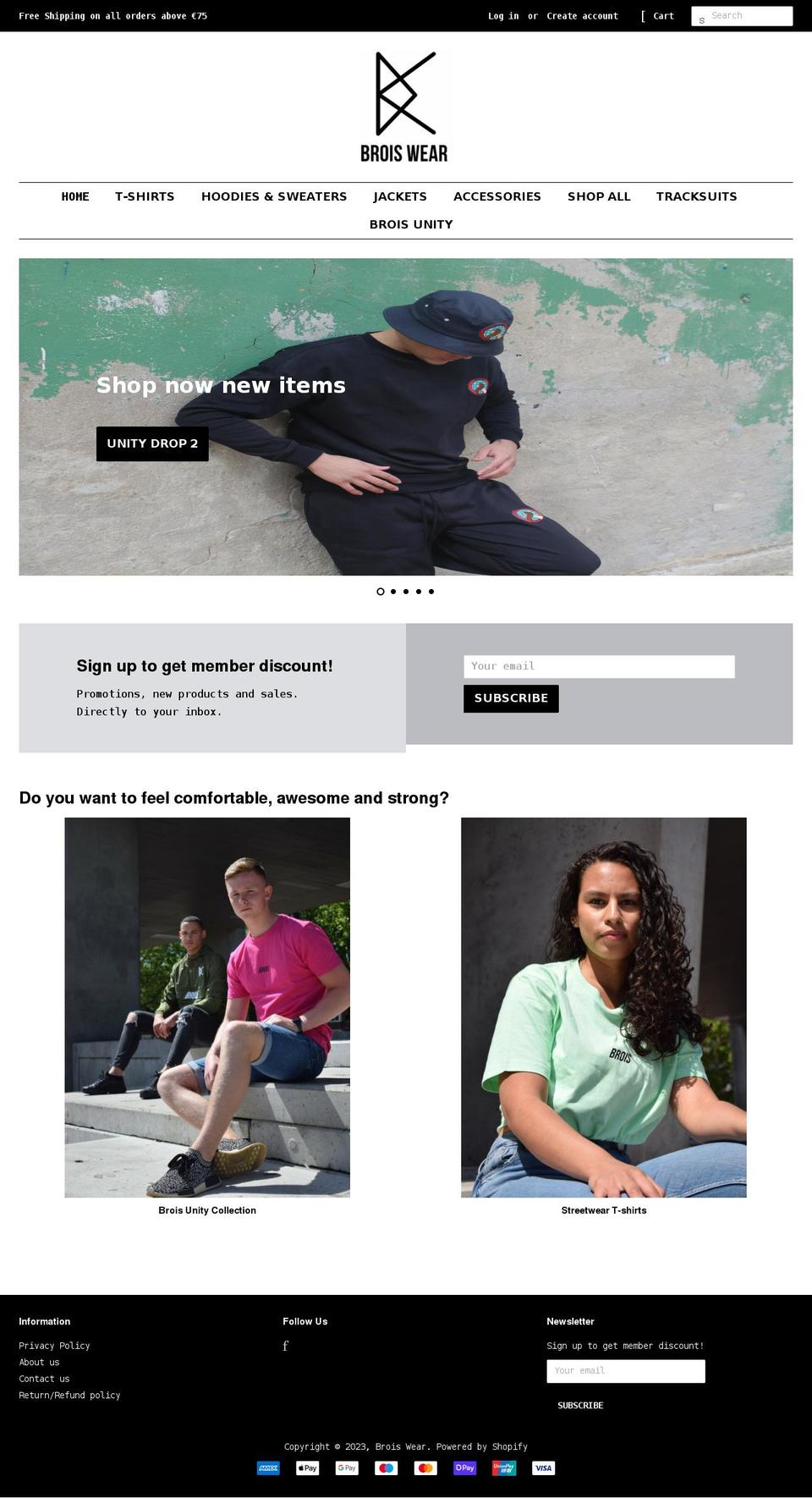 broiswear.com shopify website screenshot