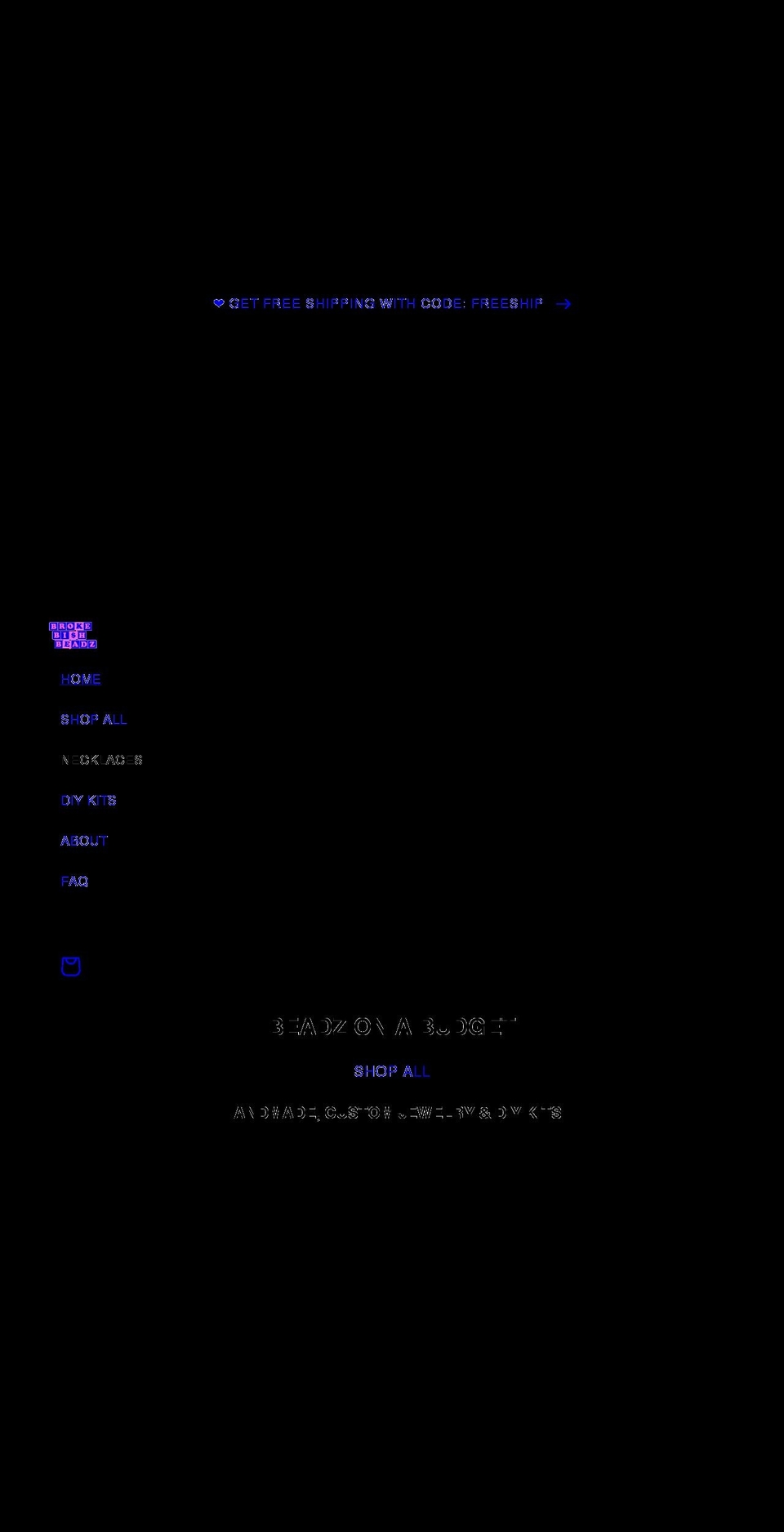 brokebishbeadz.com shopify website screenshot