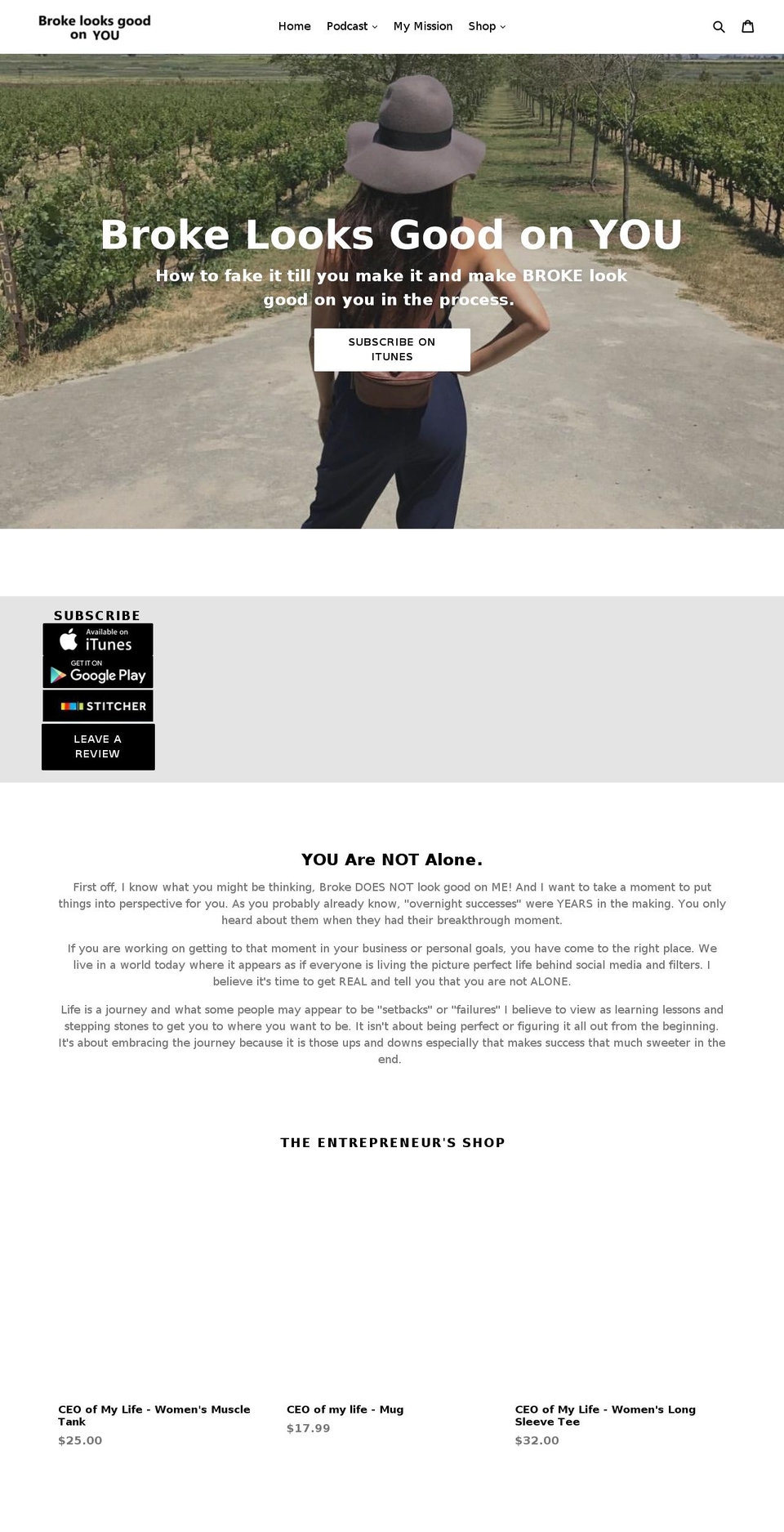 brokelooksgoodonyou.com — Shopify storefront screenshot