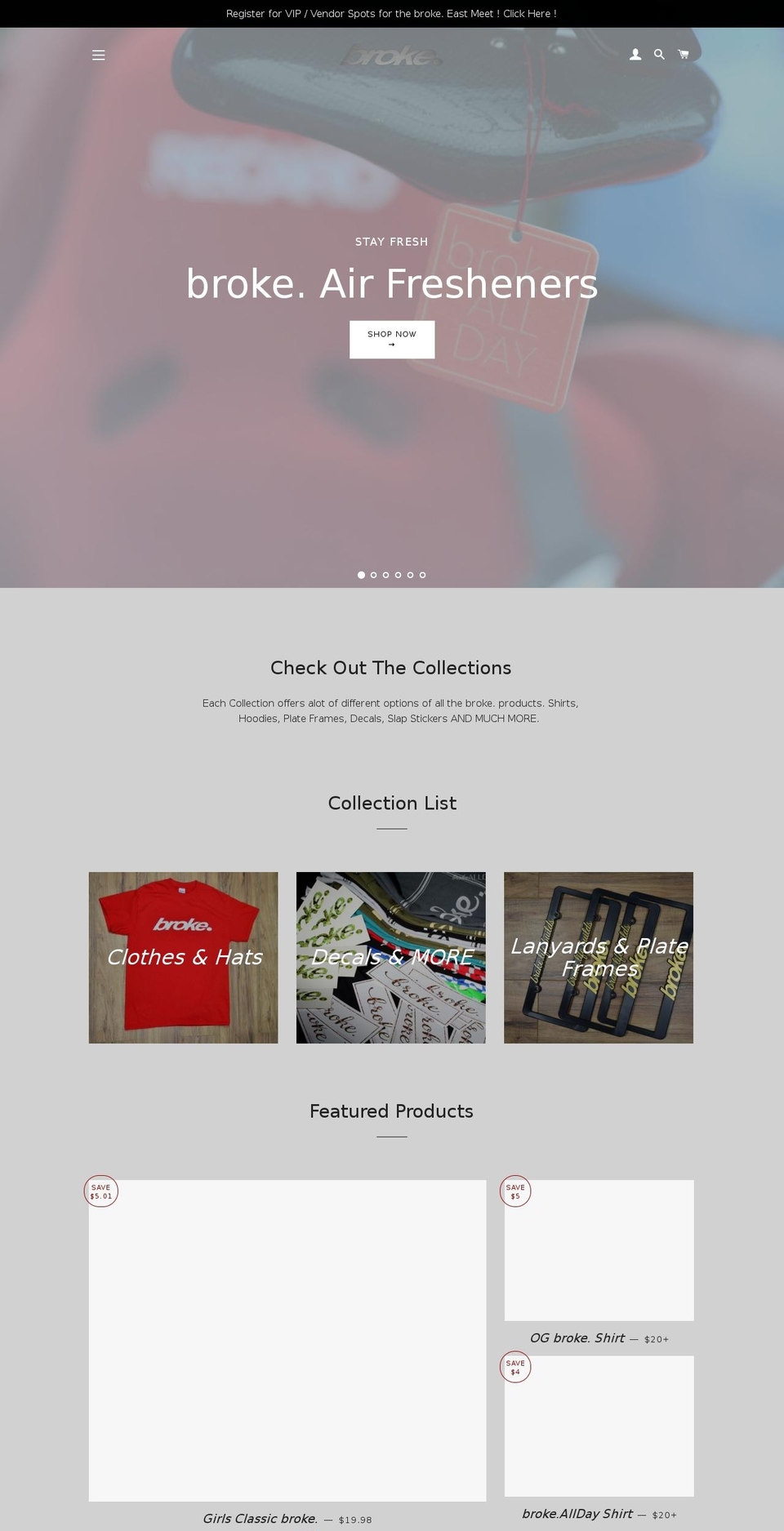 brokemeet.com — Shopify storefront screenshot