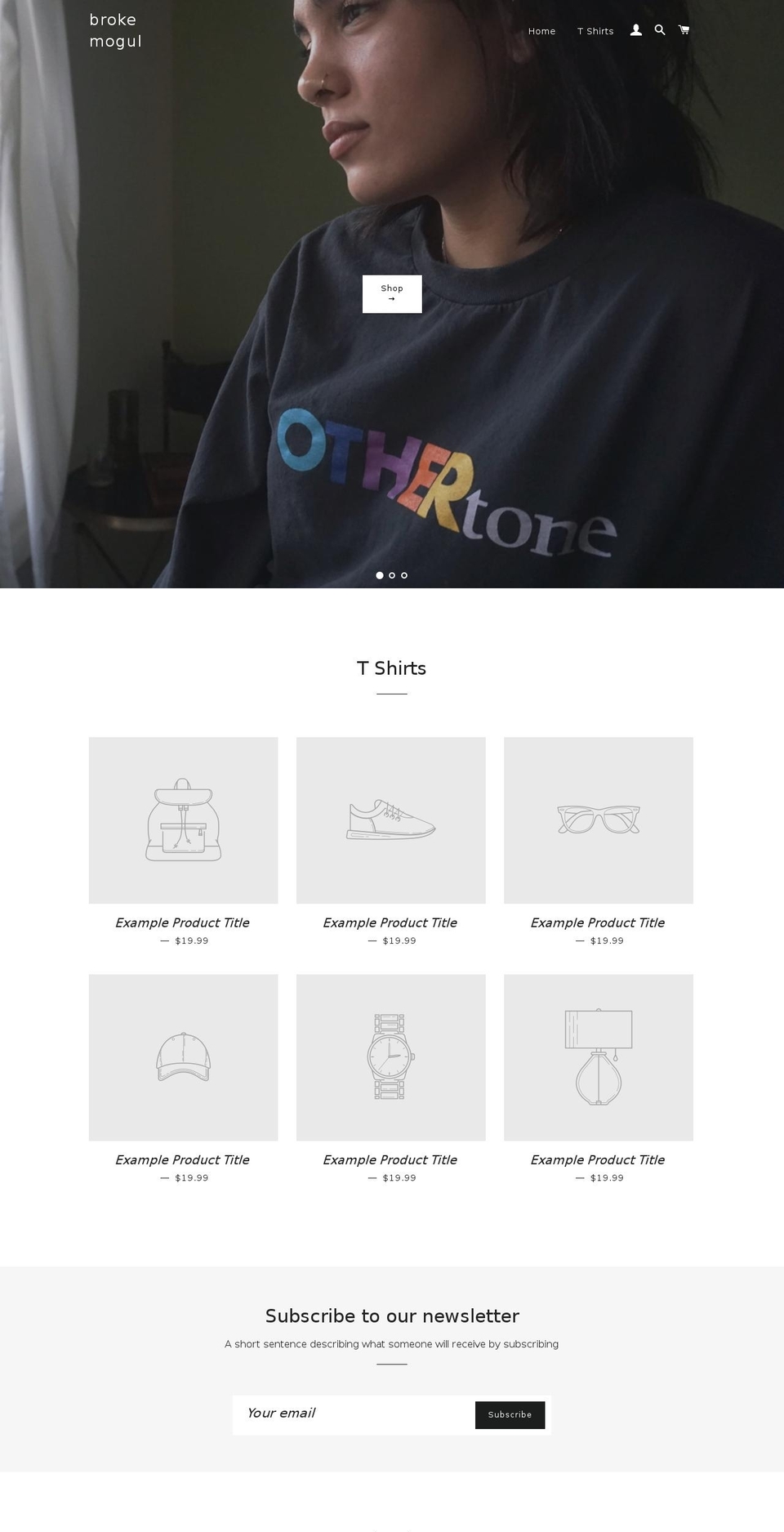 brokemogul.com — Shopify storefront screenshot
