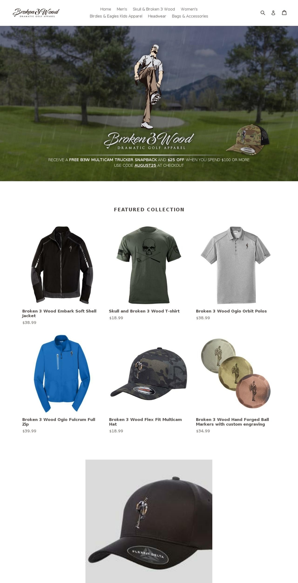 Collection Hero Images \u0026 Sale: August Shopify theme site example broken3wood.com