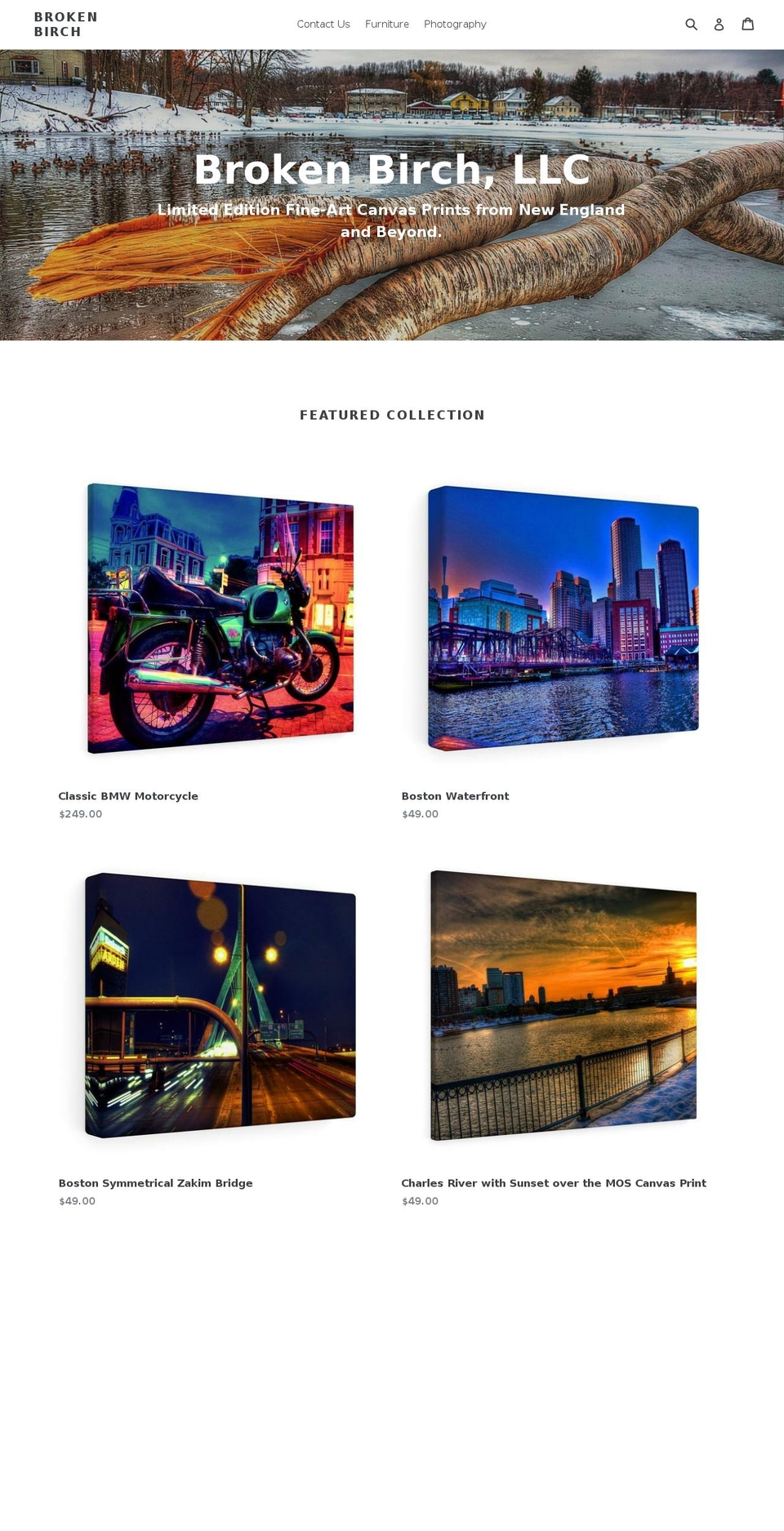 brokenbirch.com — Shopify storefront screenshot