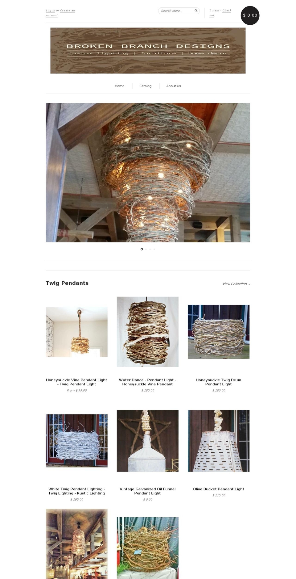 brokenbranchdesigns.com — Shopify storefront screenshot