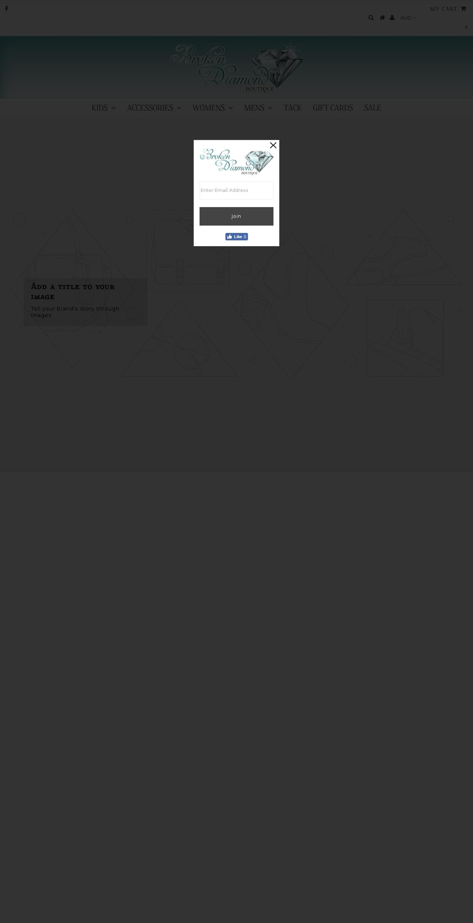 brokendiamondboutique.com — Shopify storefront screenshot