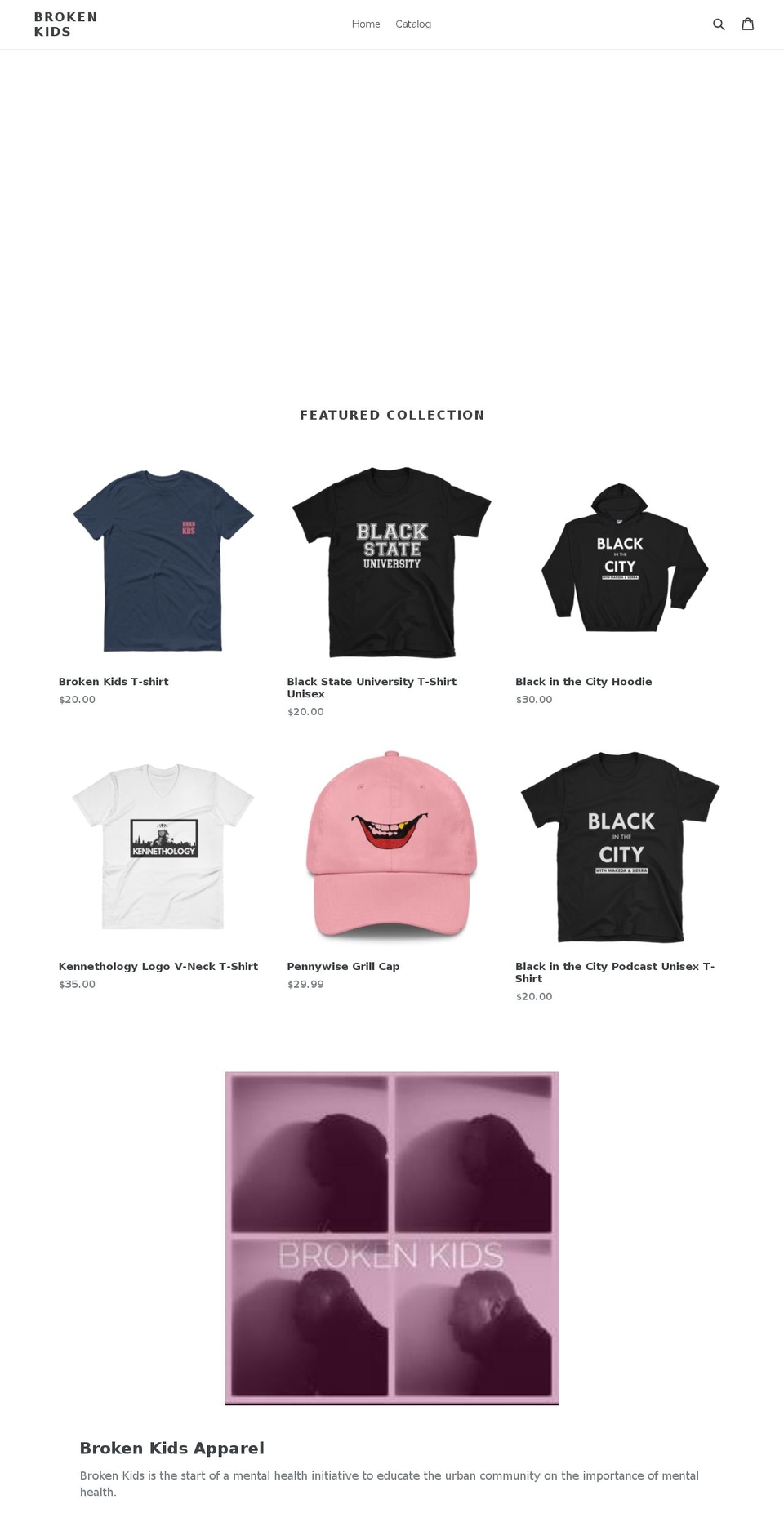 brokenkidsbrand.com — Shopify storefront screenshot