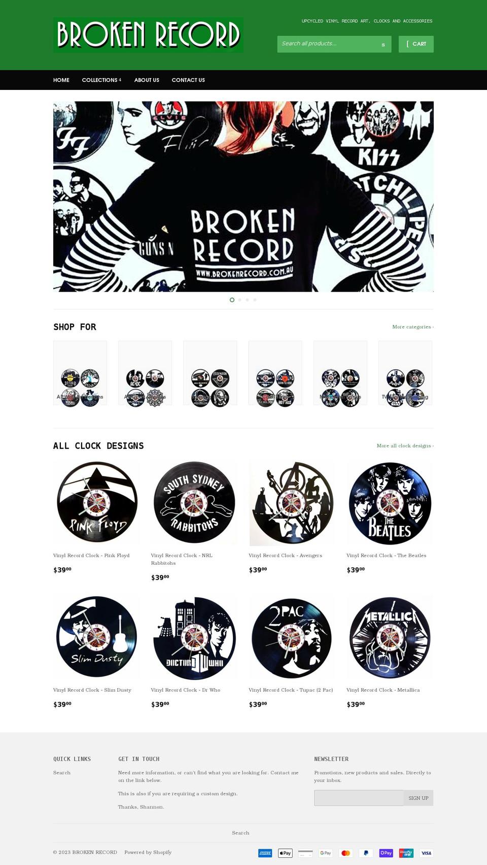 brokenrecord.com.au shopify website screenshot